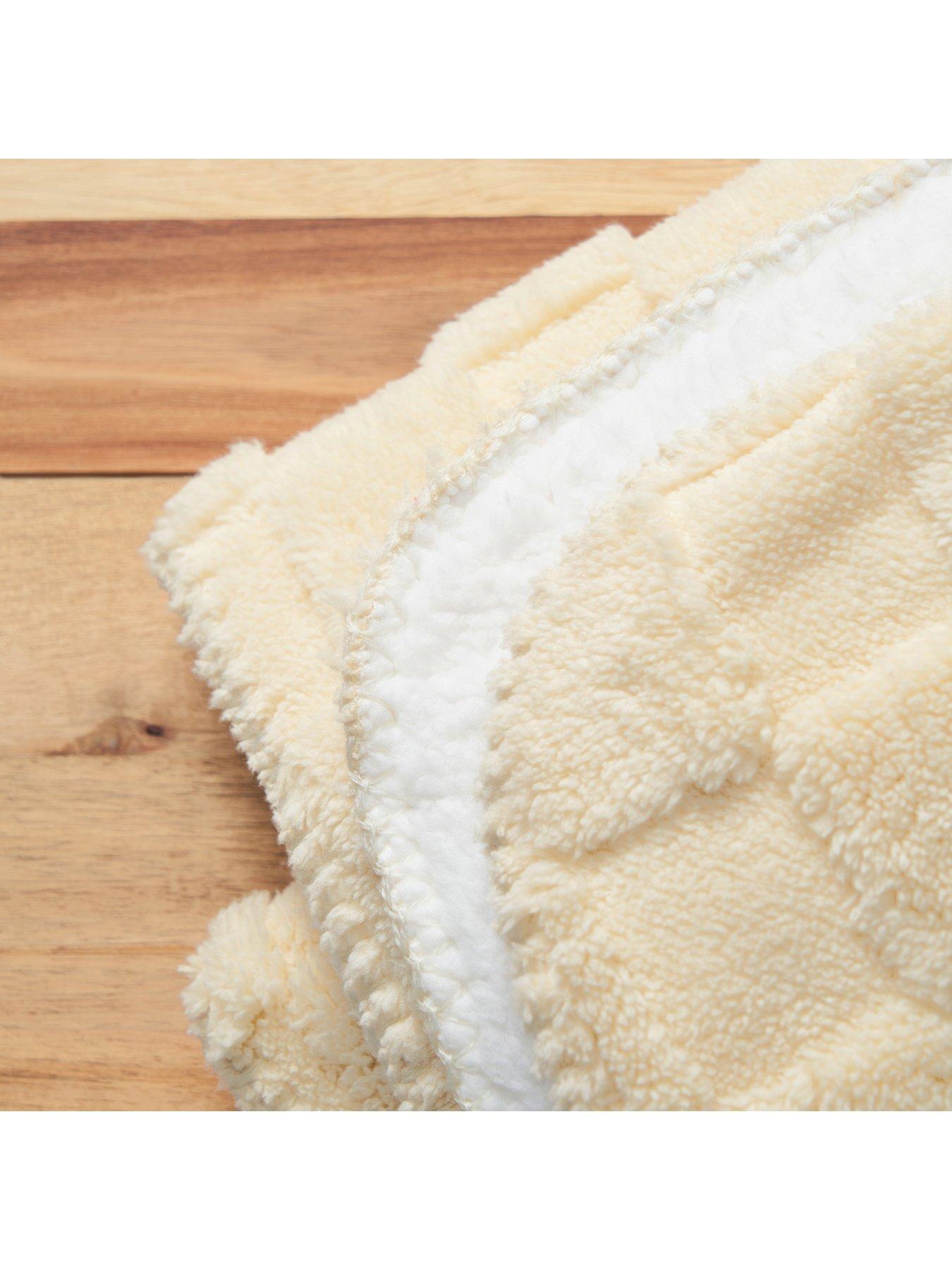 Image 4 of 7 of Very Home Checkerboard Throw With Sherpa Backing