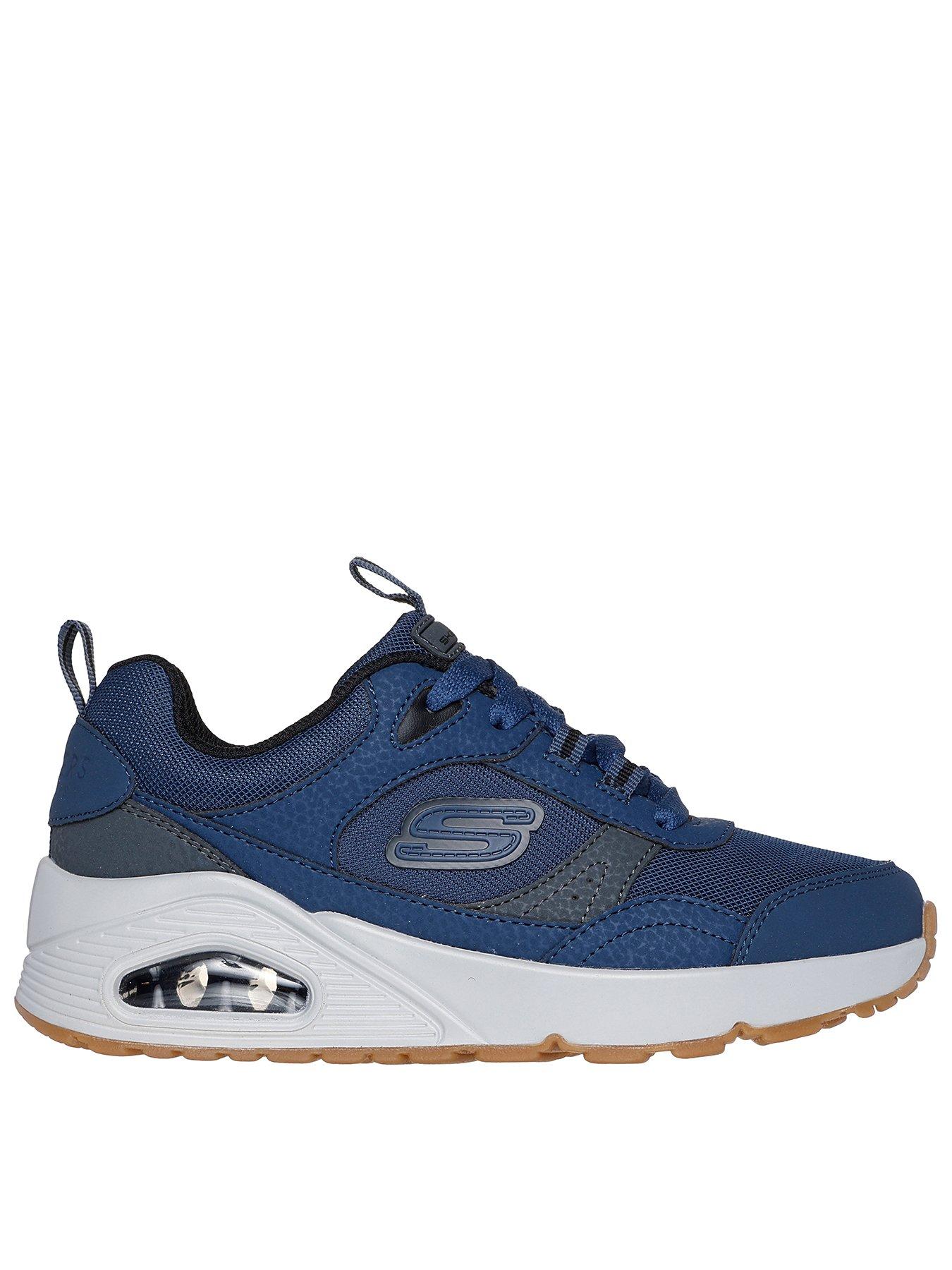 undefined Uno Lace Up Strap Trainers - Navy