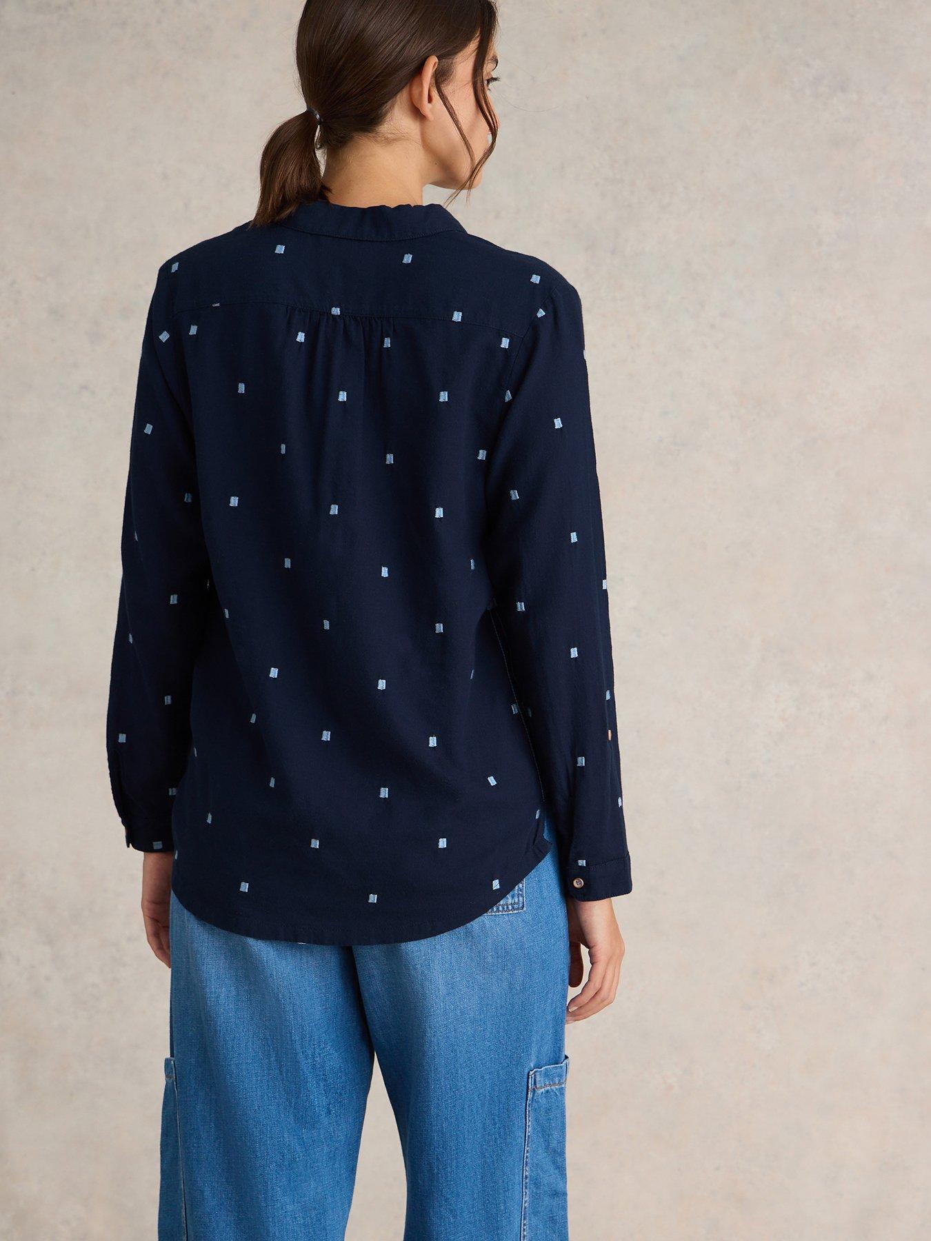  image of white-stuff-sophienbspcotton-shirt-navy