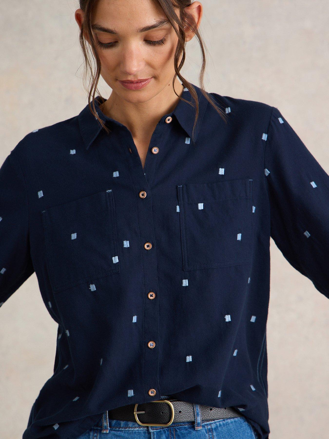  image of white-stuff-sophienbspcotton-shirt-navy