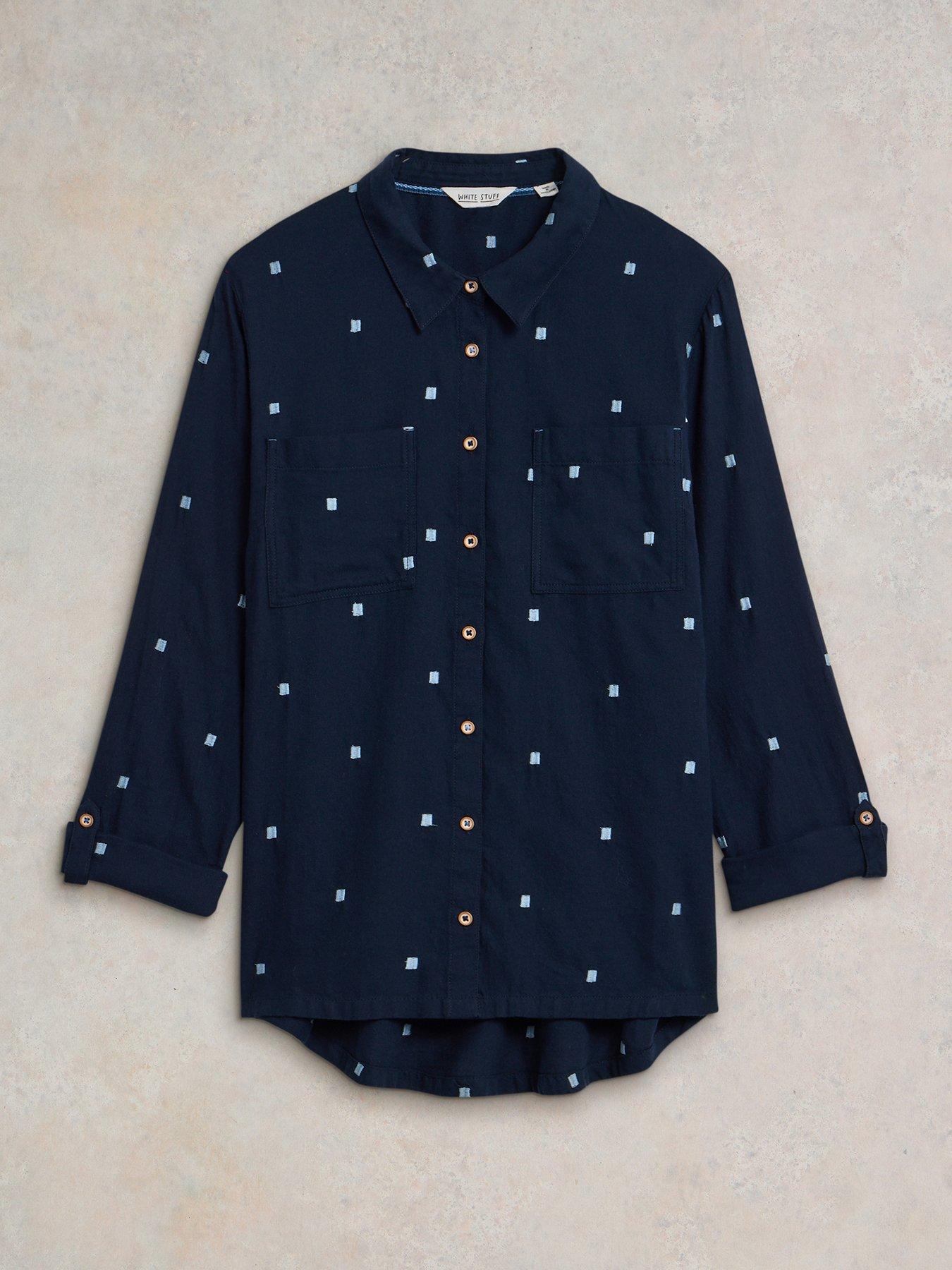  image of white-stuff-sophienbspcotton-shirt-navy