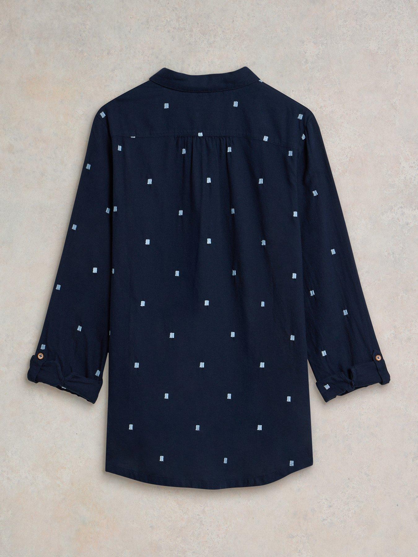  image of white-stuff-sophienbspcotton-shirt-navy