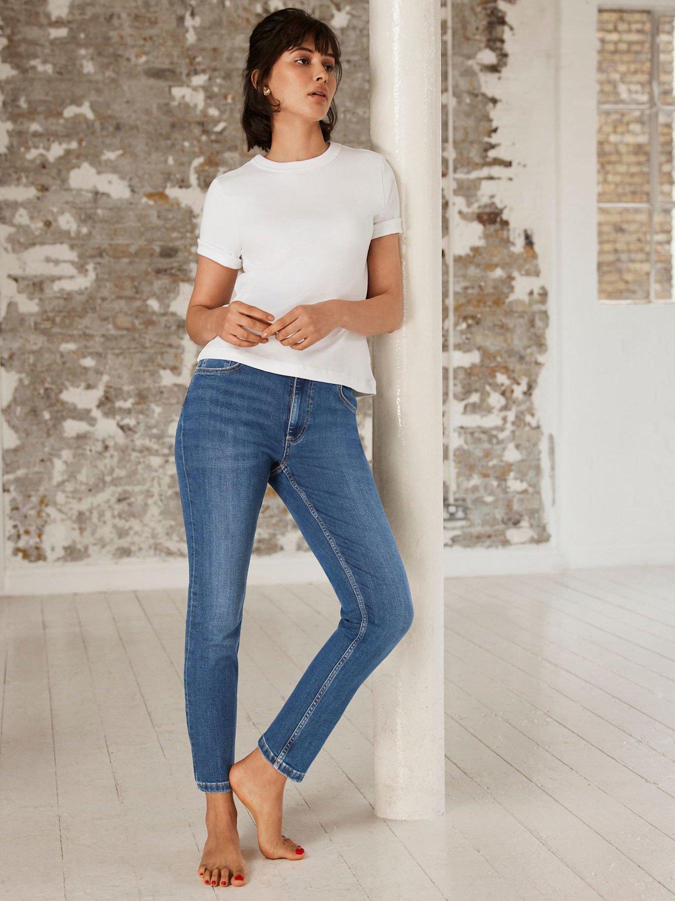 undefined Mid Indigo Skinny Jeans
