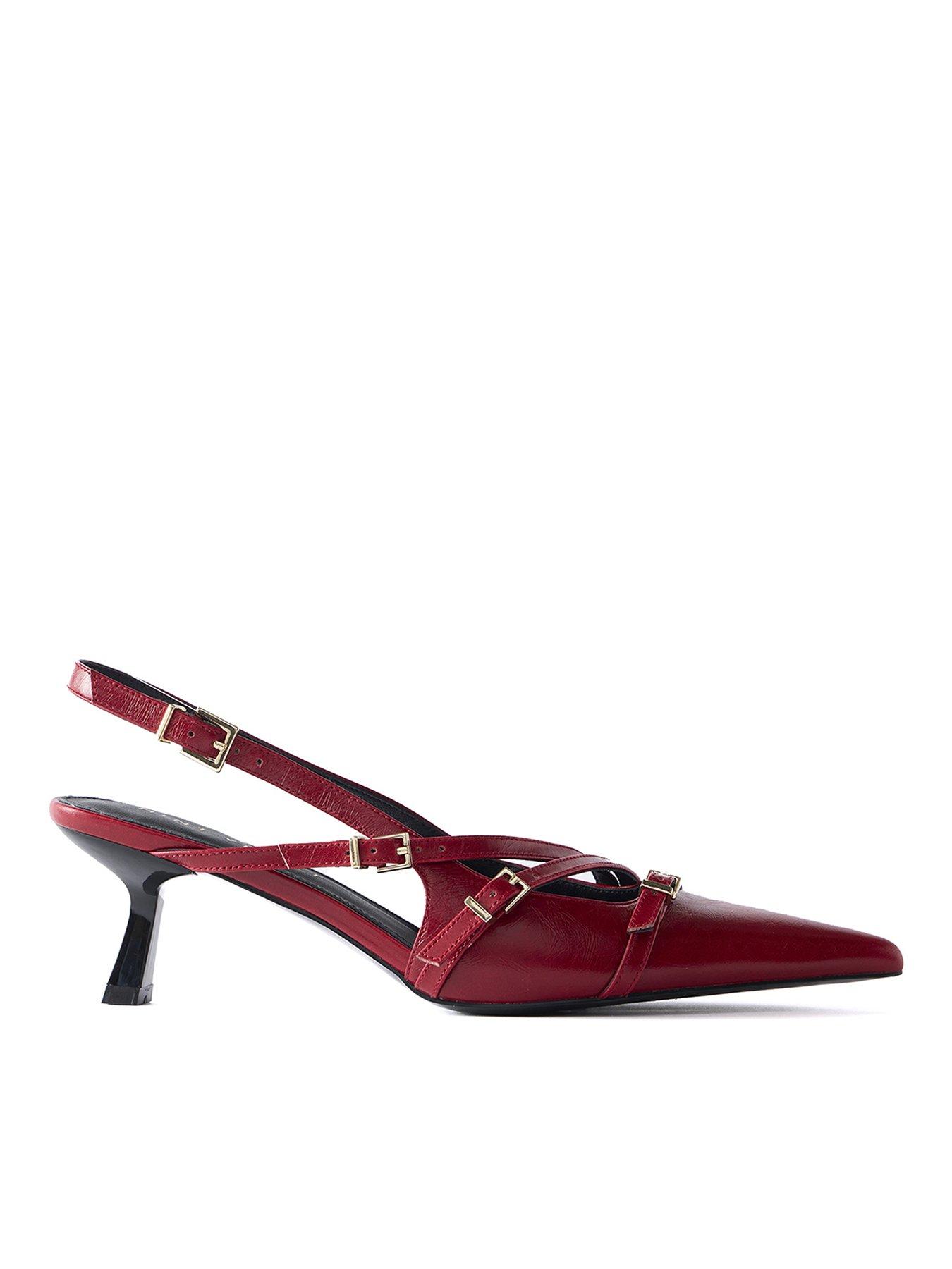  image of mint-velvet-slingback-shoe-red