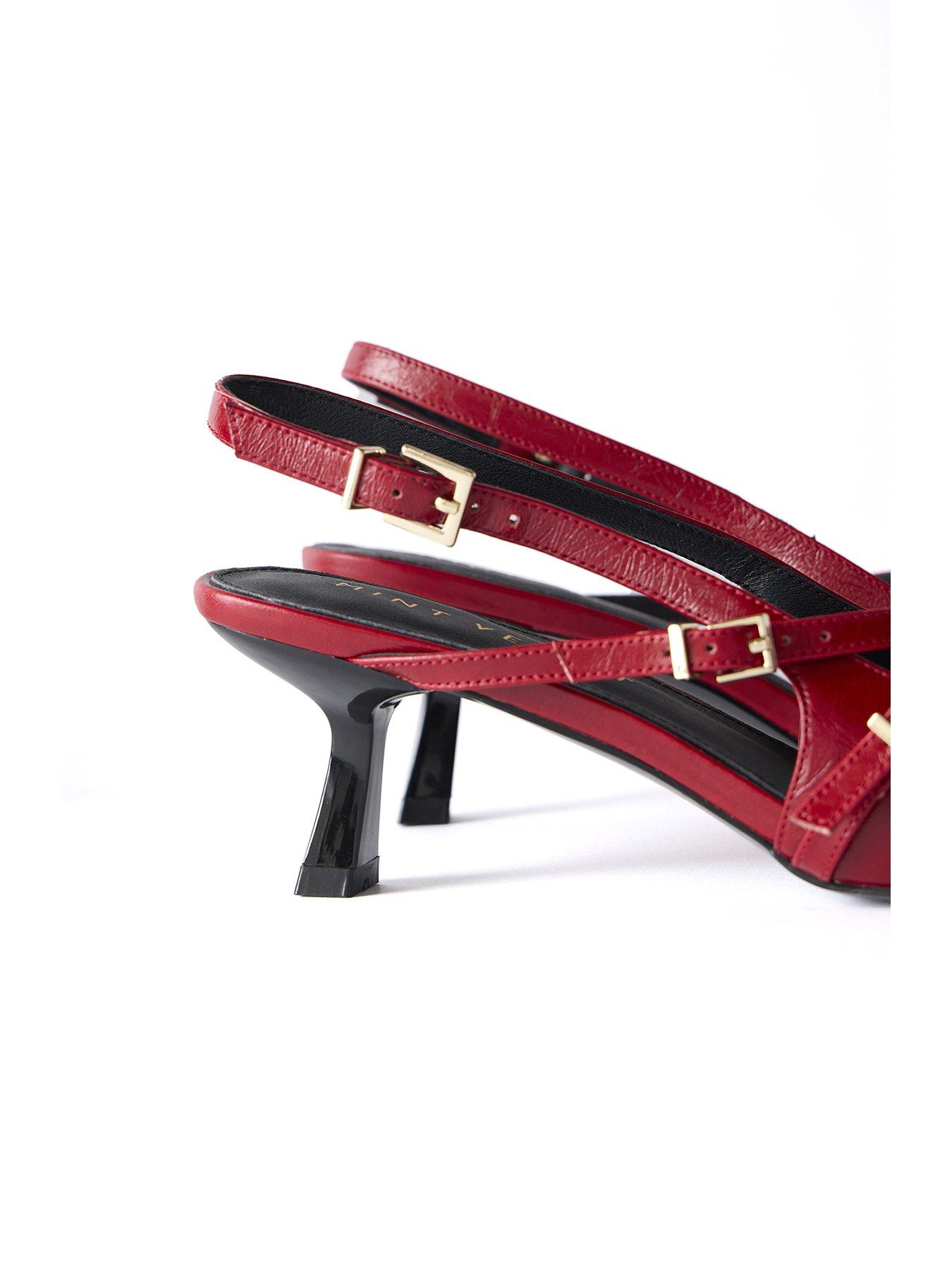  image of mint-velvet-slingback-shoe-red