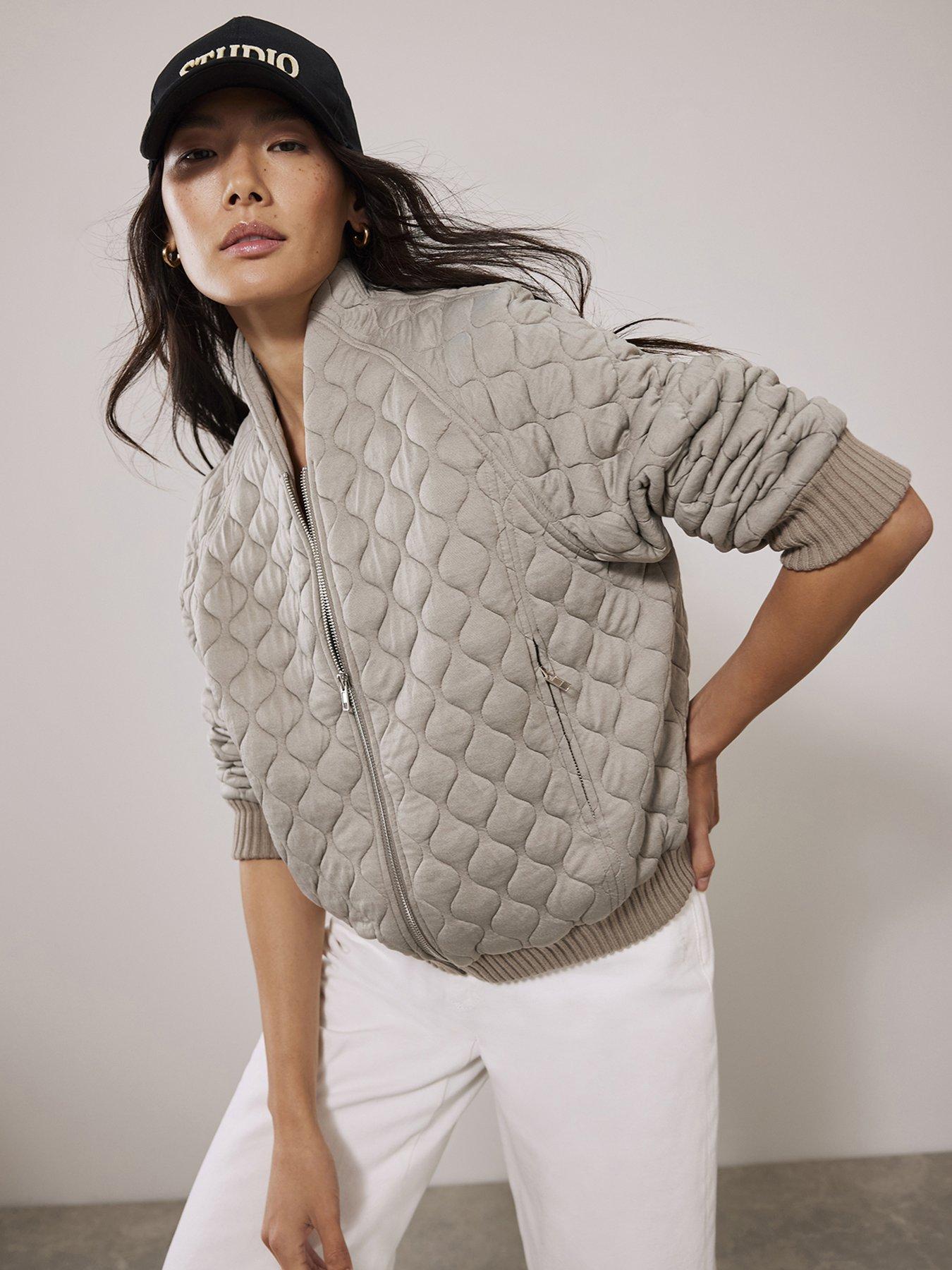  image of mint-velvet-quilted-jacket-green