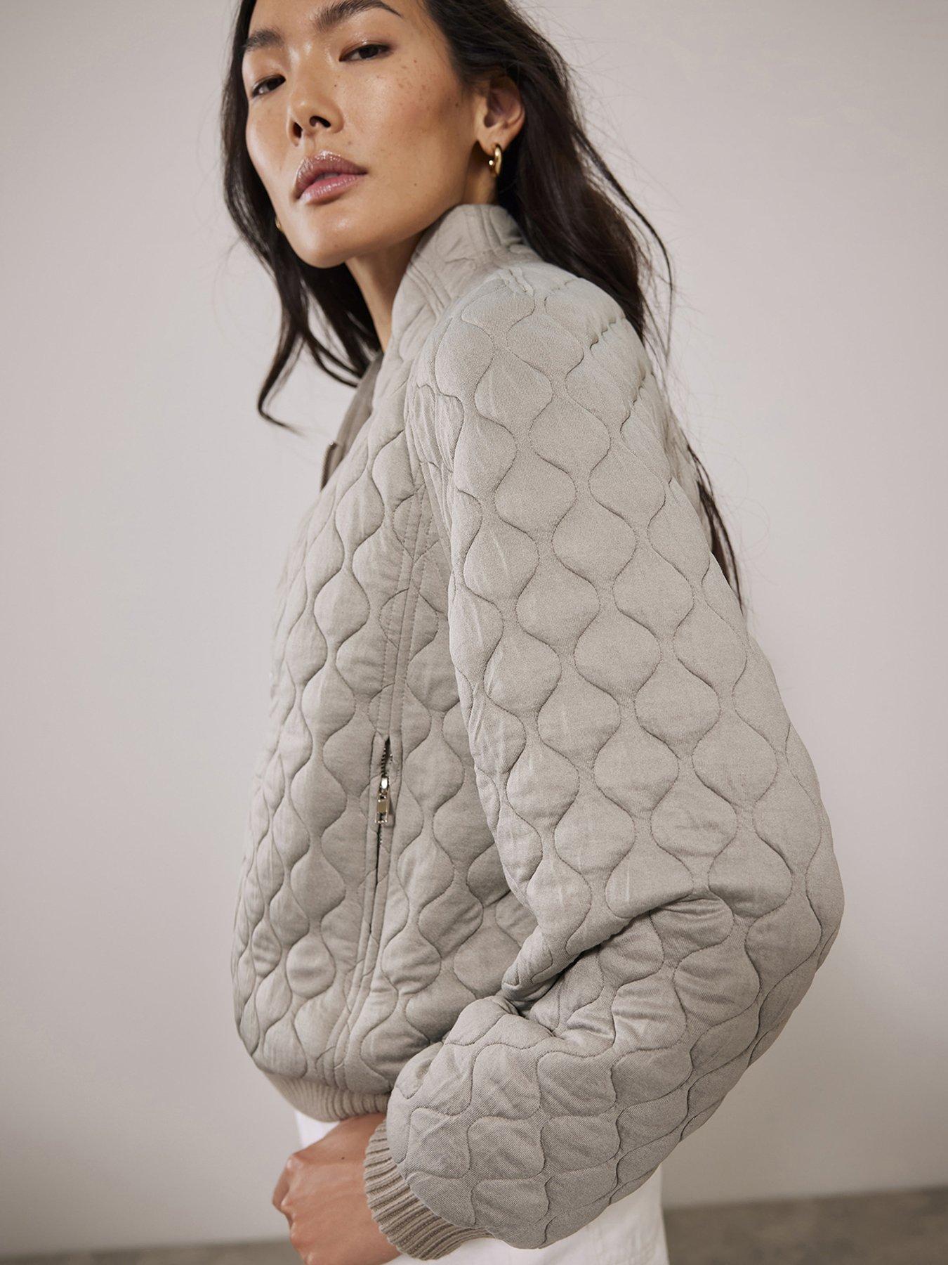  image of mint-velvet-quilted-jacket-green