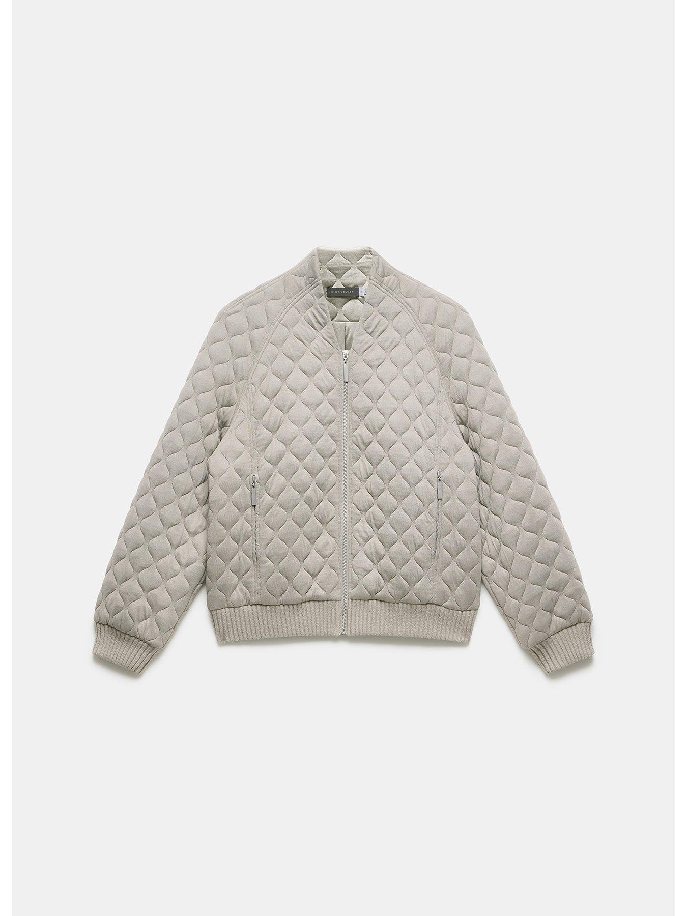  image of mint-velvet-quilted-jacket-green