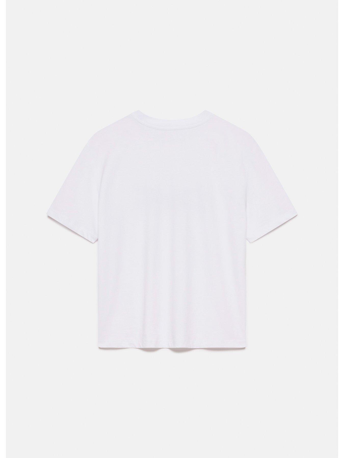  image of mint-velvet-white-bow-motif-t-shirt