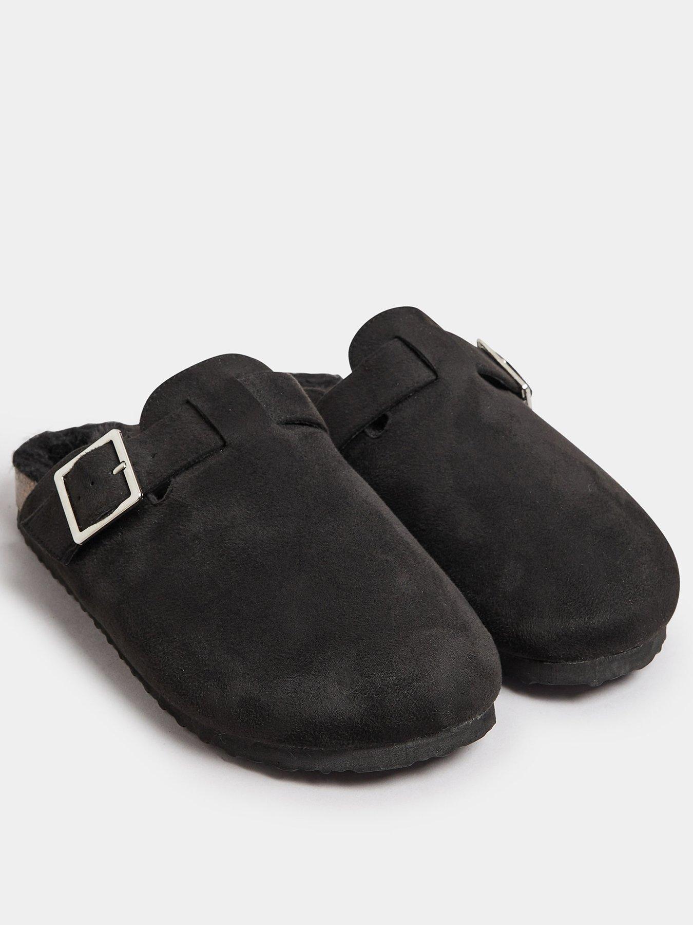  image of yours-extra-wide-fit-fur-lined-clog-black