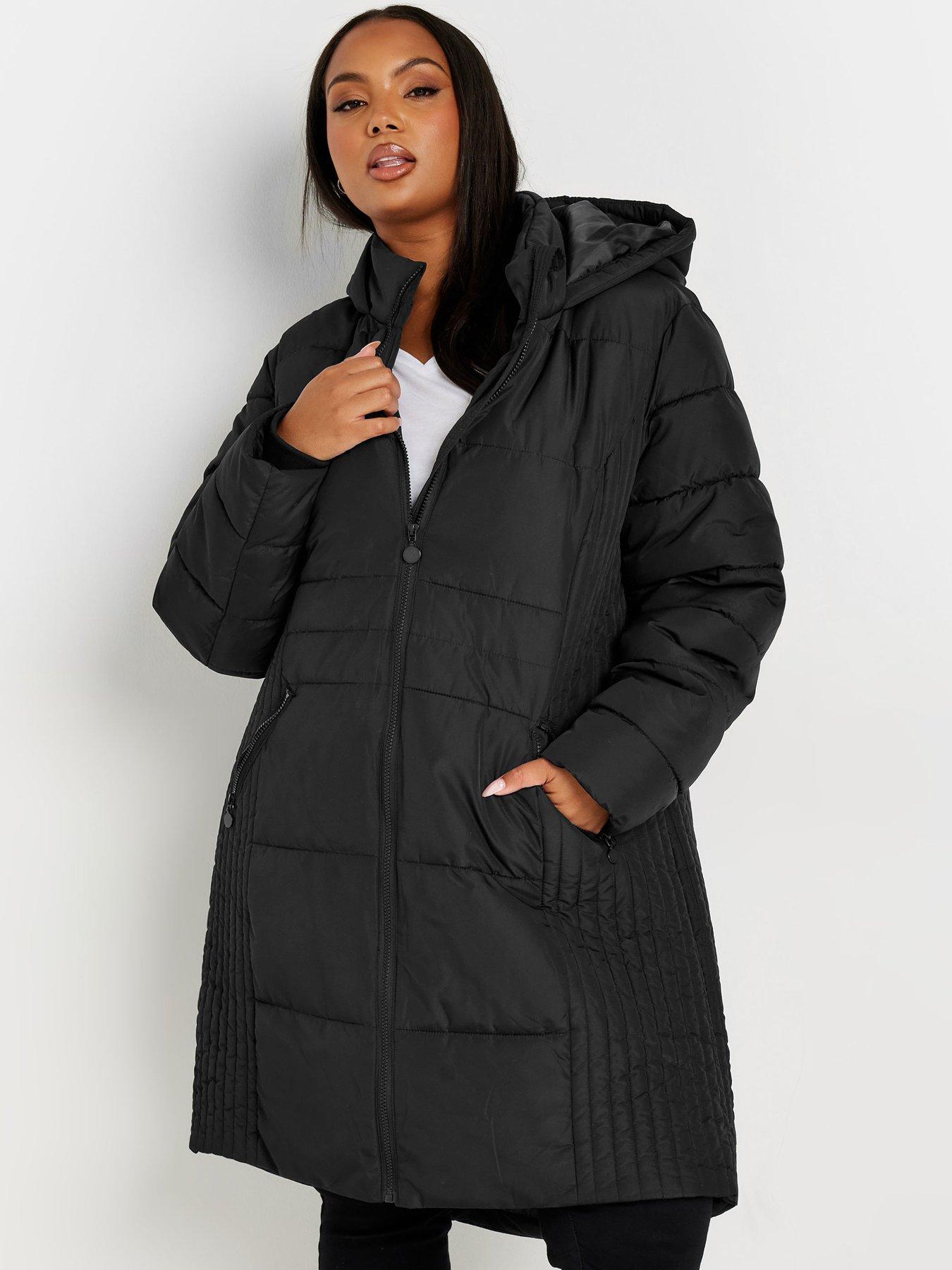 undefined Curve Mid Weight Padded Coat - Black