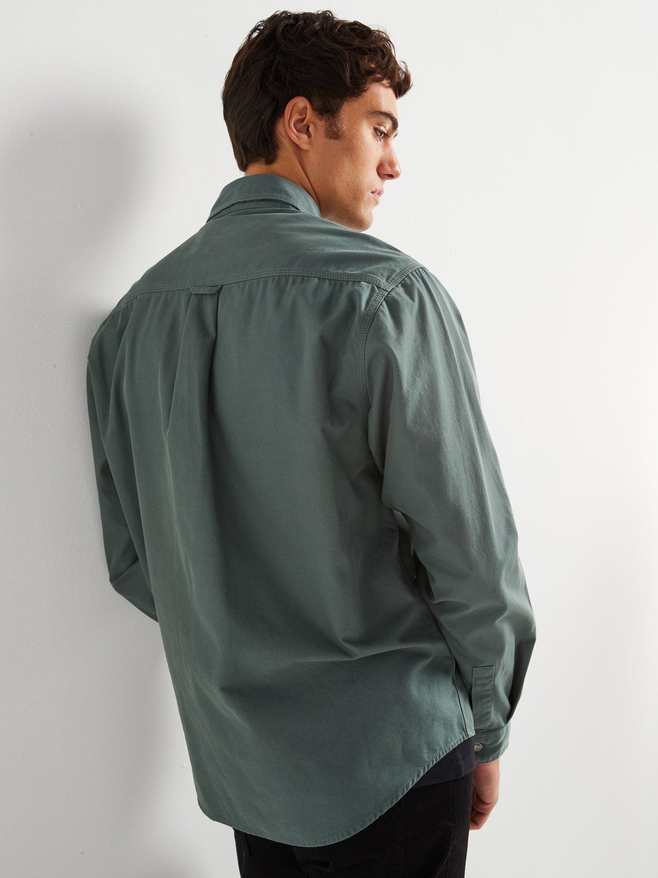 Image 2 of 4 of HUGO Erato Relaxed Fit Overshirt- Dark Green