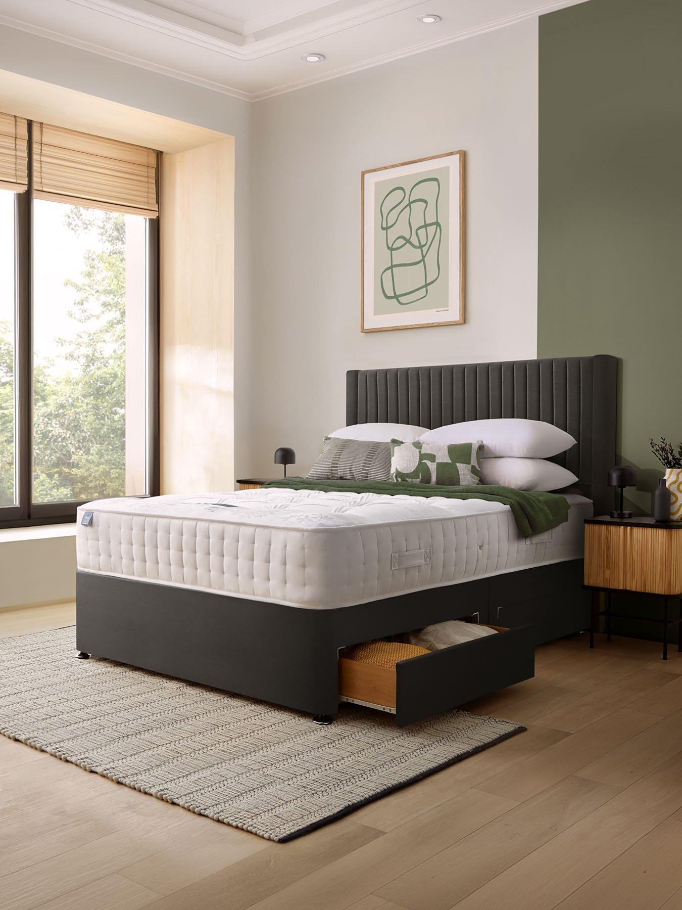 undefined 2000 Pocket Eco Divan Bed with Storage Options (Headboard Included) - Medium Firm