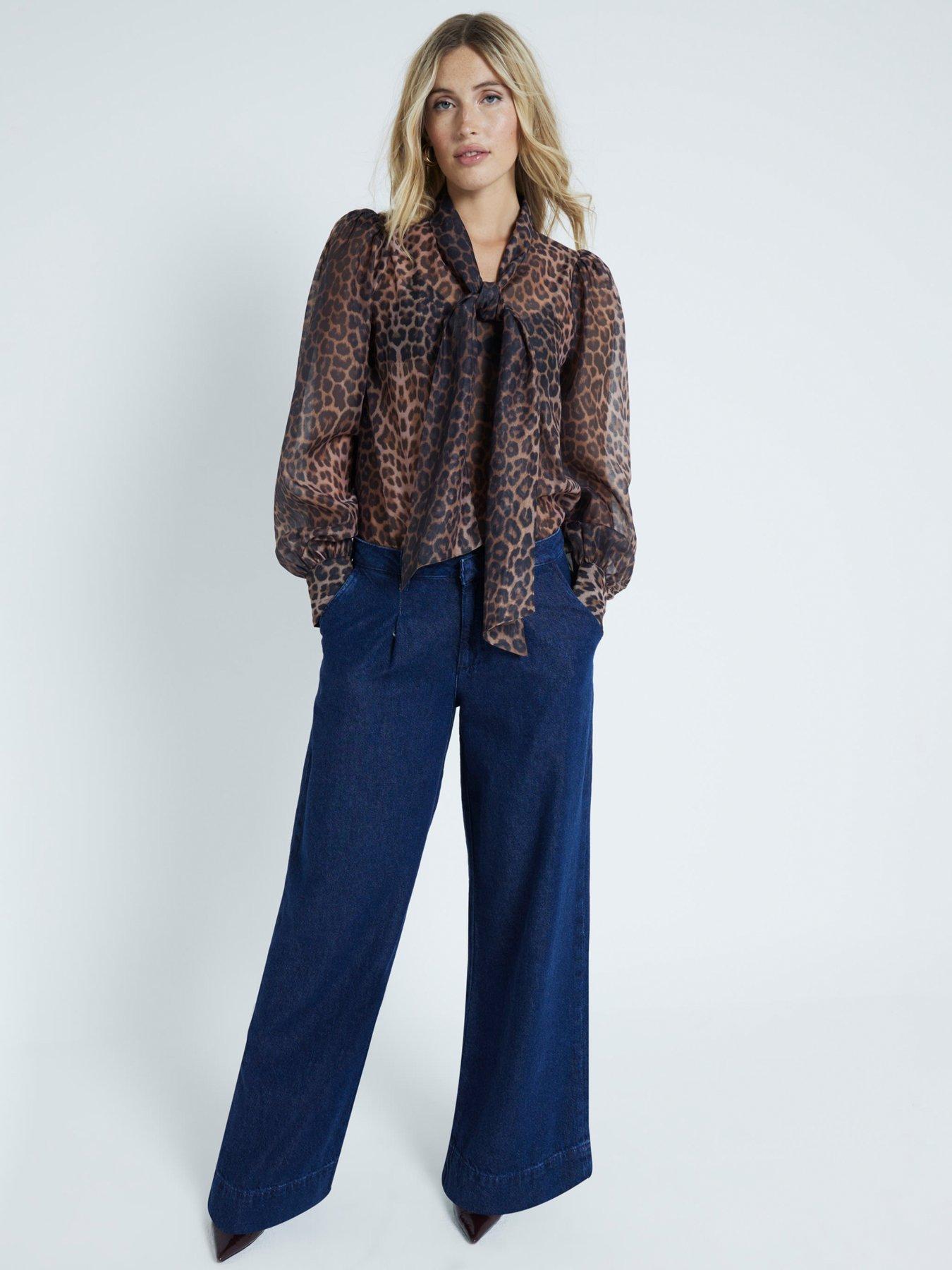 River Island Tailored Baggy Jeans - Dark Denim - Blue