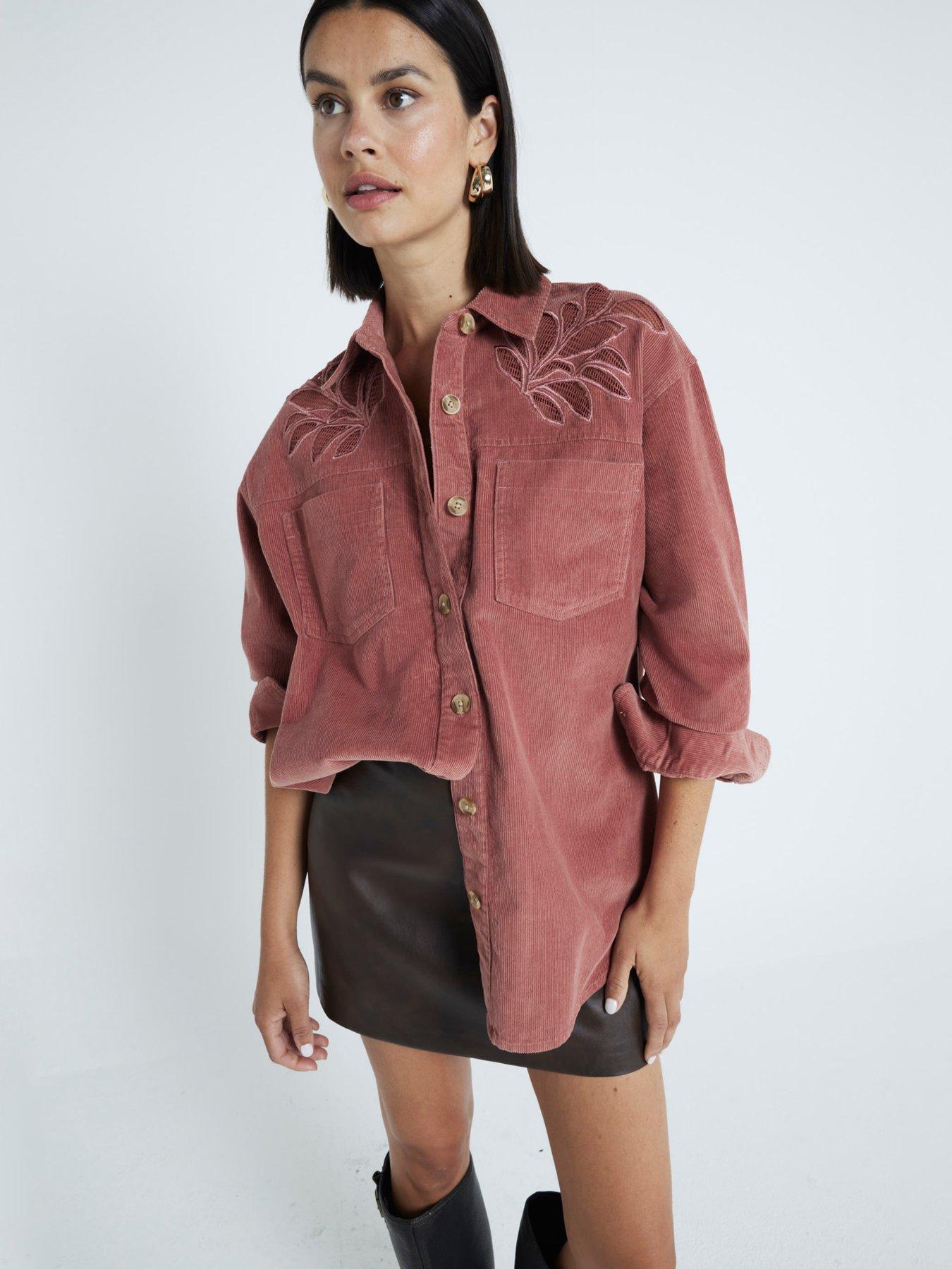 undefined Cutwork Cord Shirt - Medium Pink