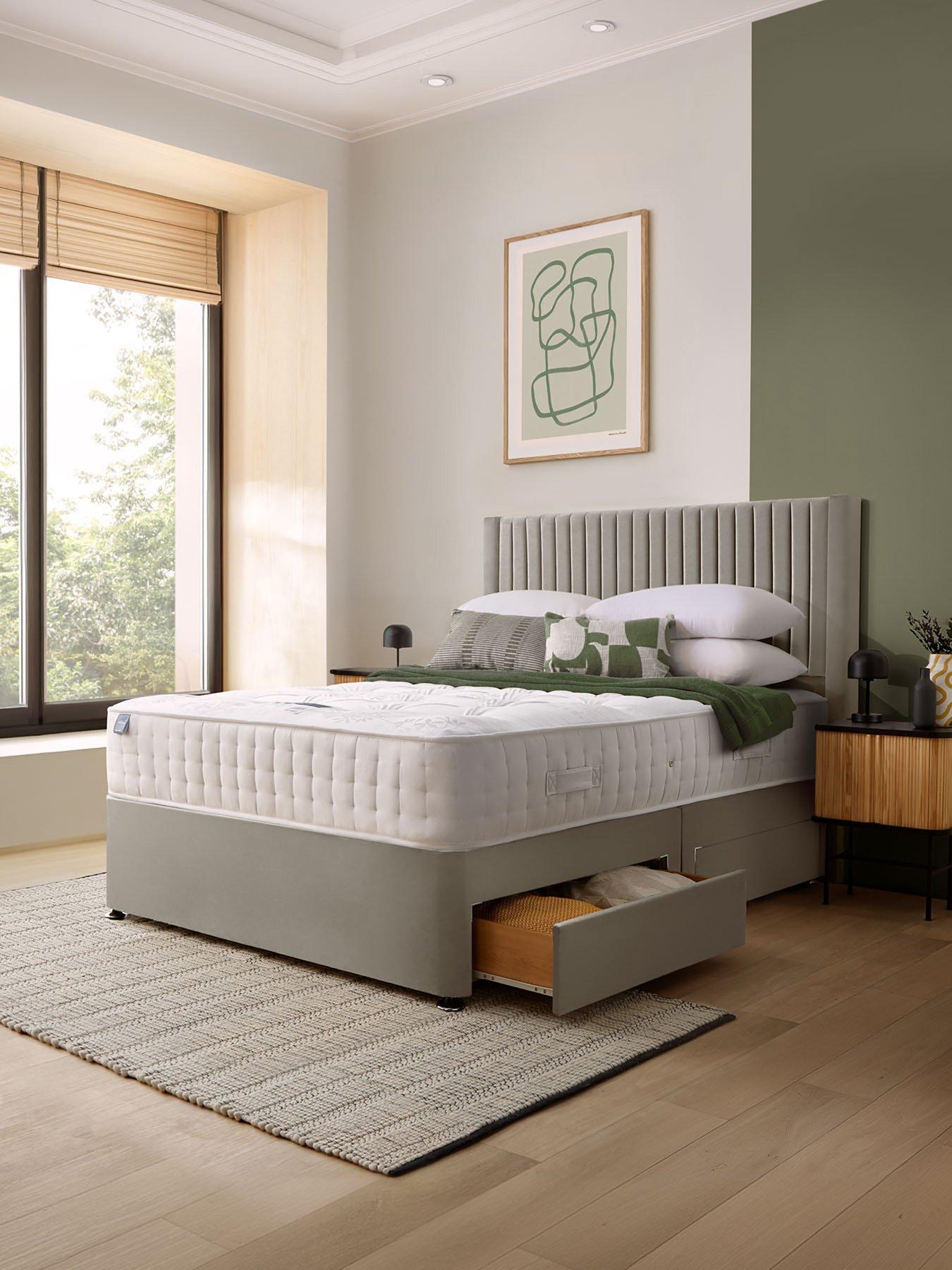 undefined 2000 Pocket Divan Bed with Storage Options (Headboard Included) - Medium Firm