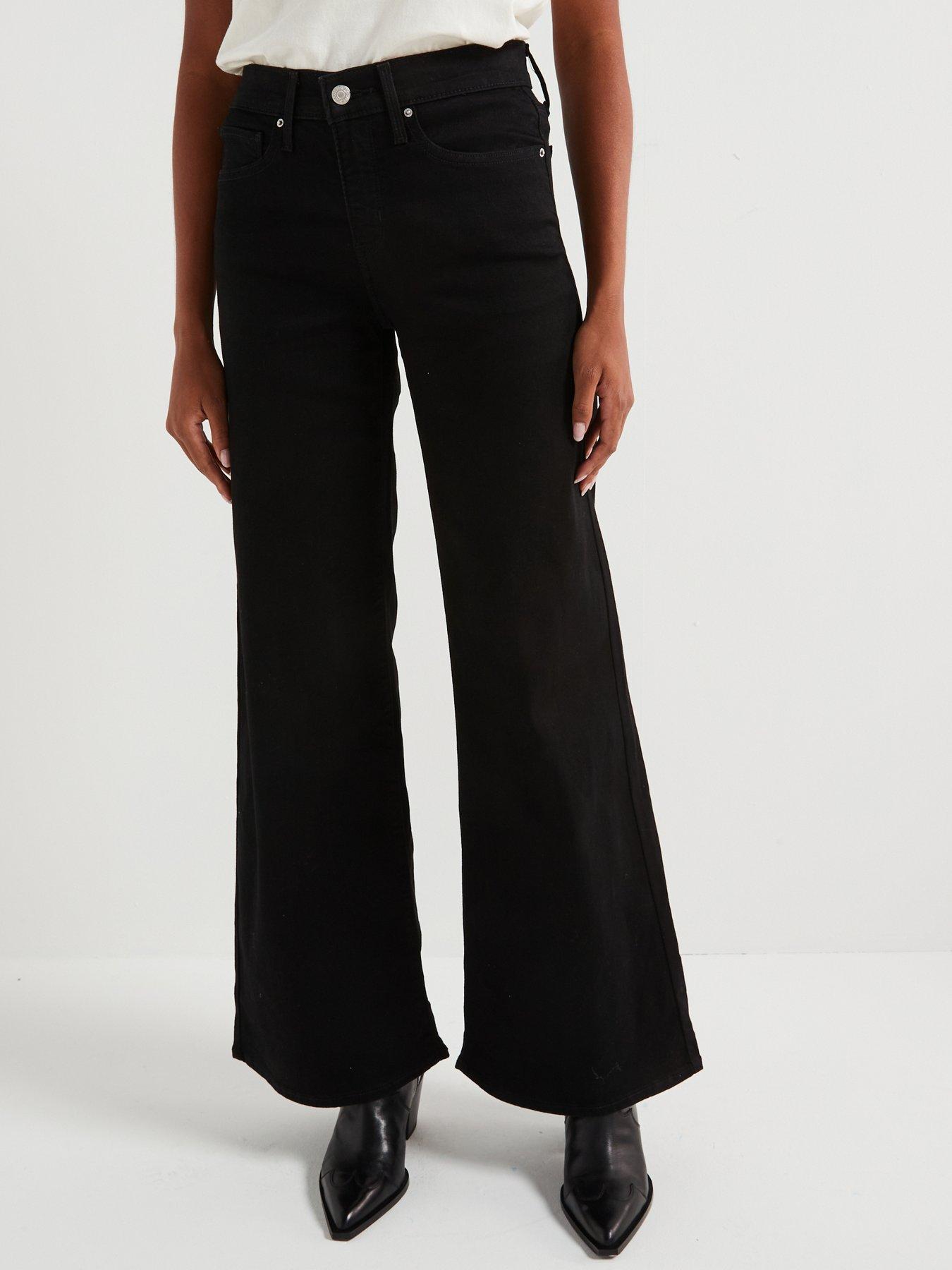  image of levis-318tradenbspshaping-wide-leg-jeans-soft-black