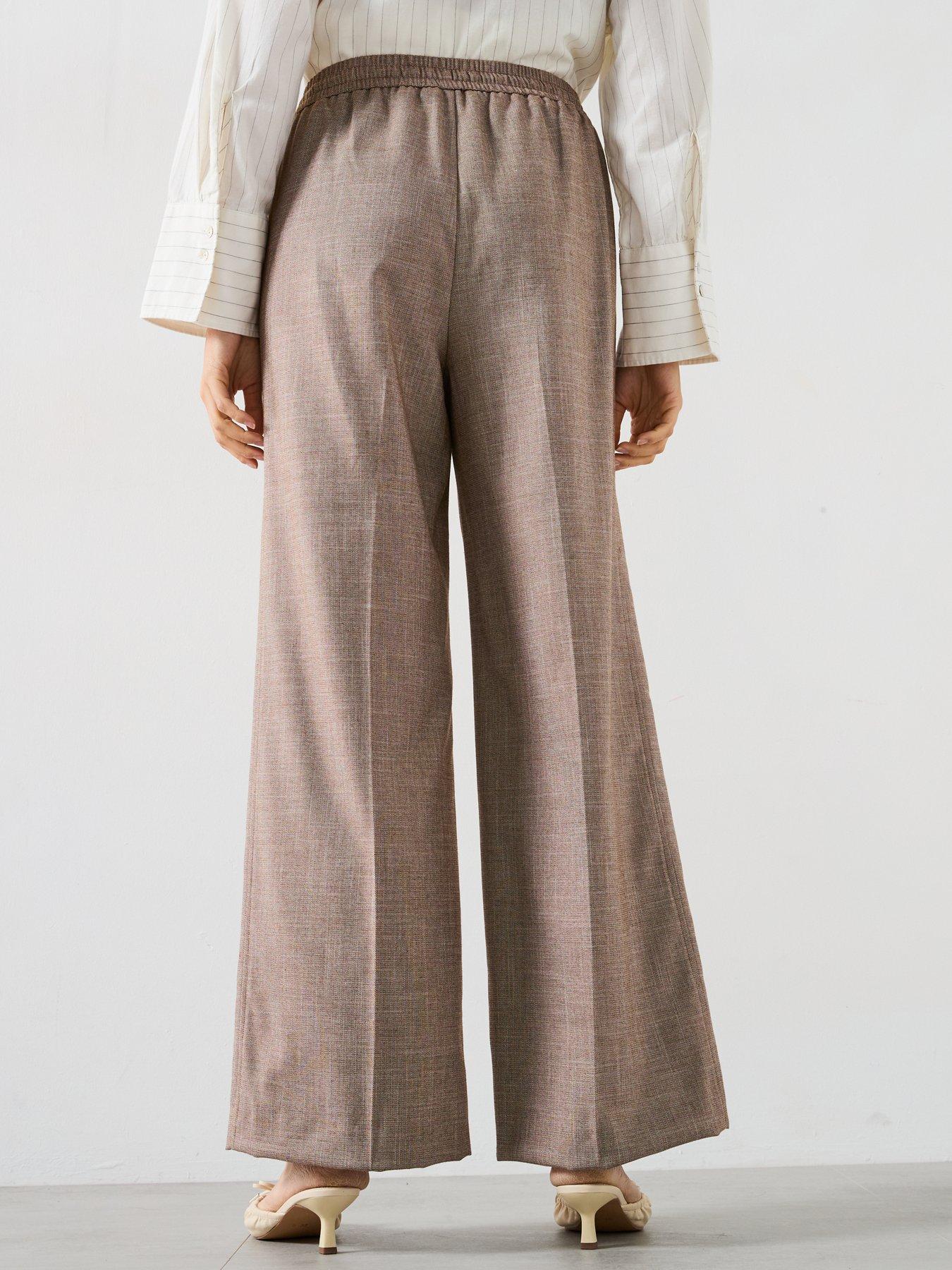  image of v-by-very-relaxed-pintuck-wide-leg-jogger-grey