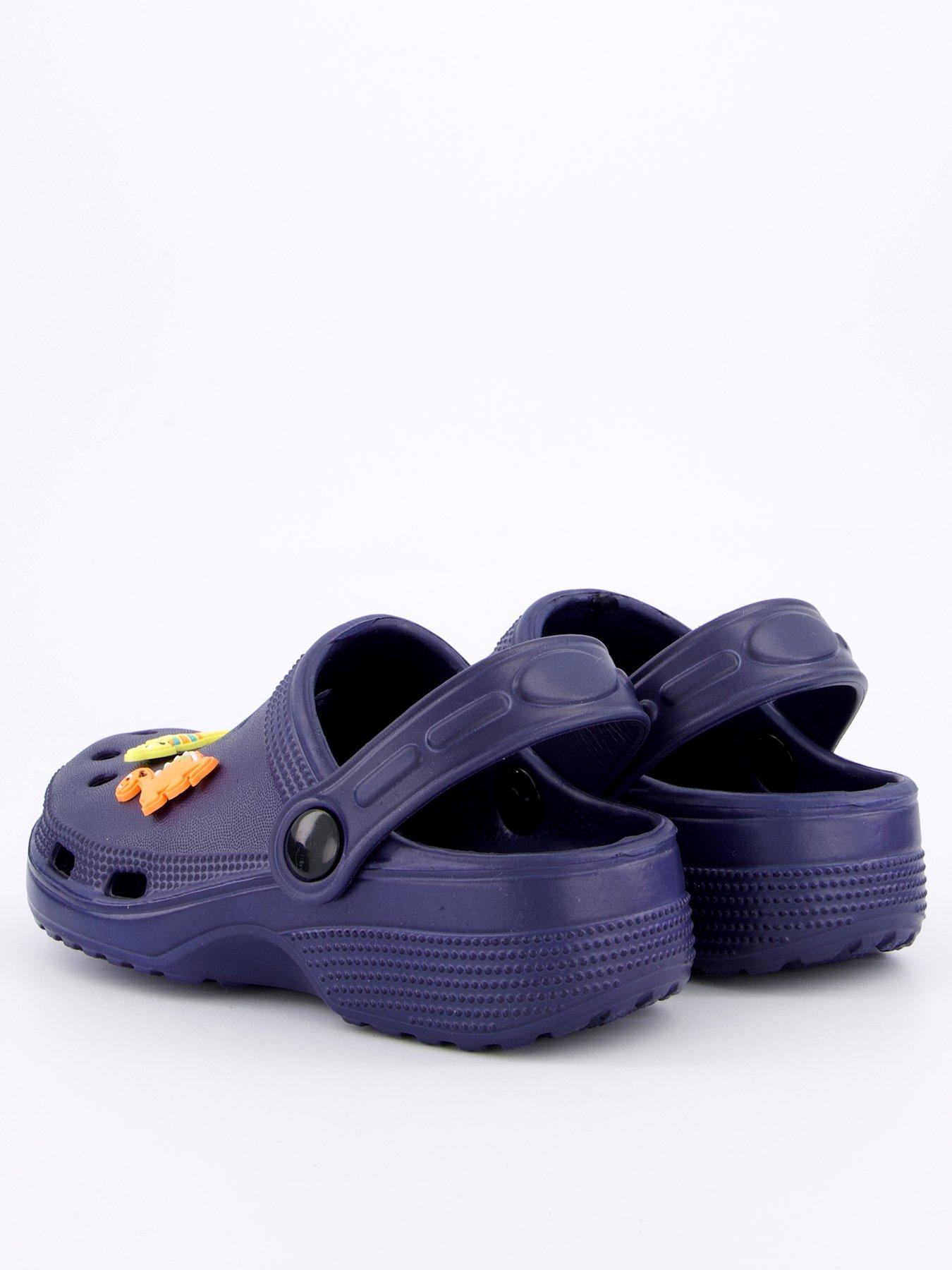 image of v-by-very-boys-removeable-faux-fur-lined-mule-sandal-navy