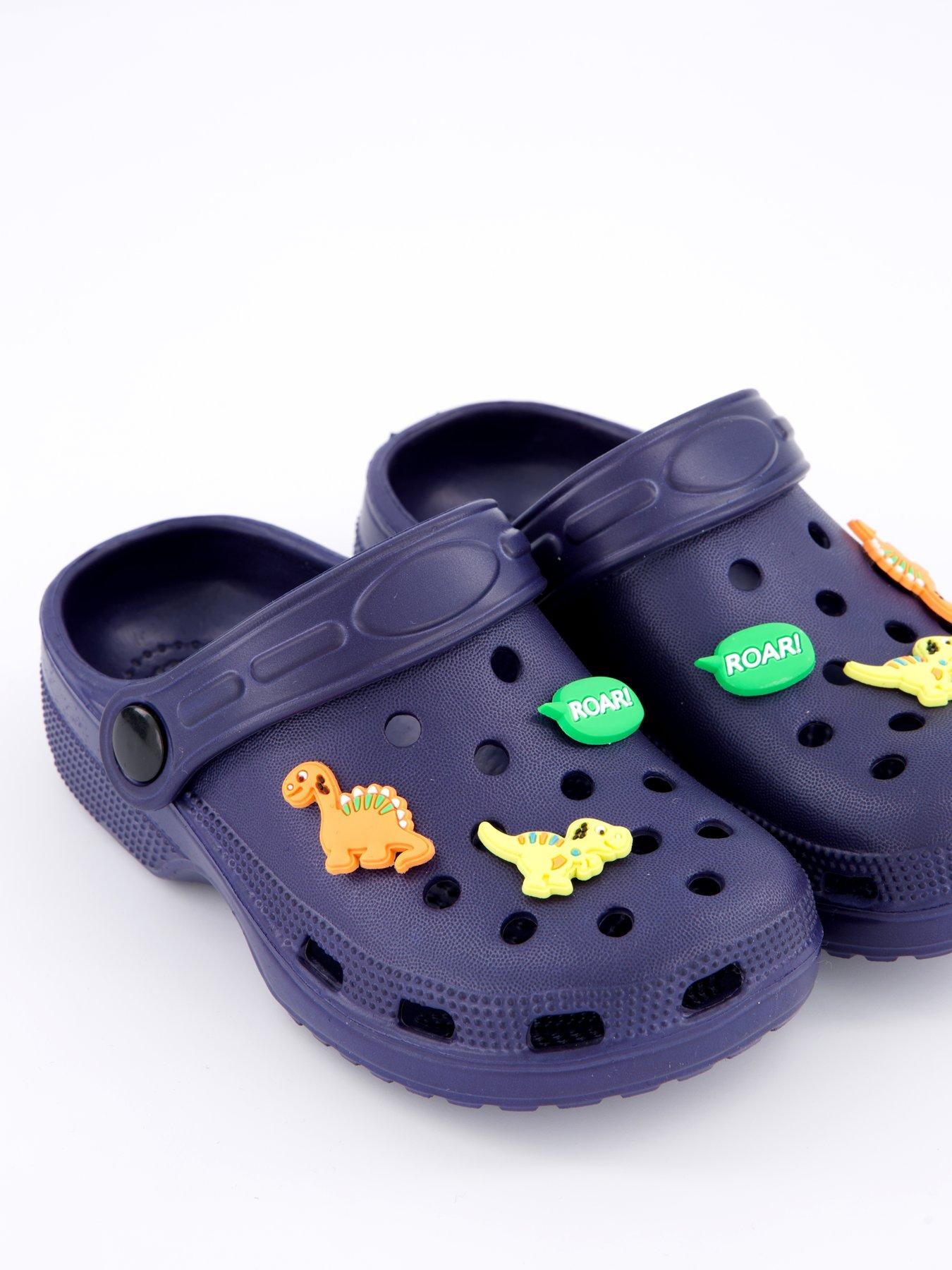  image of v-by-very-boys-removeable-faux-fur-lined-mule-sandal-navy