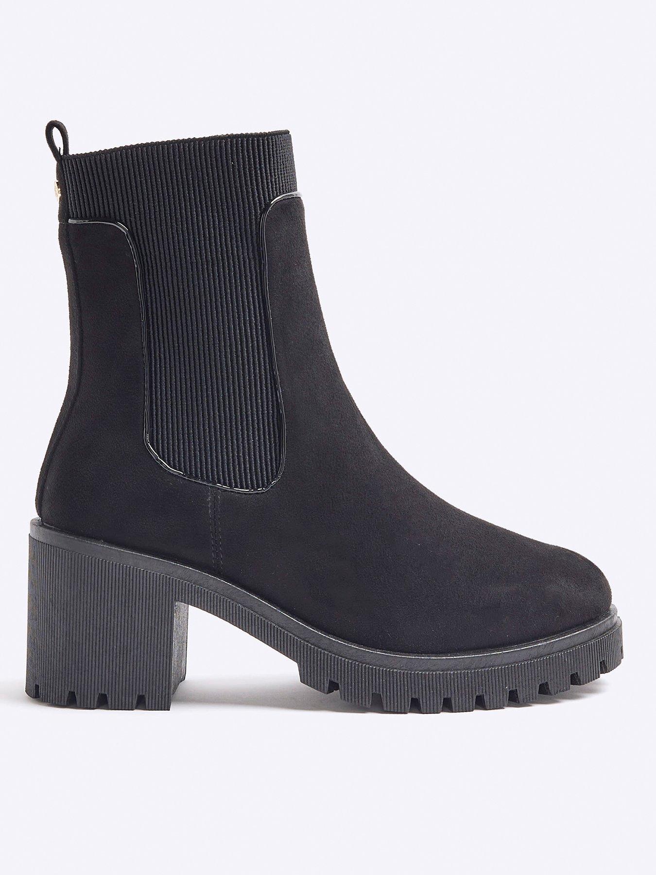 undefined Chunky Block Heel Boot - Black