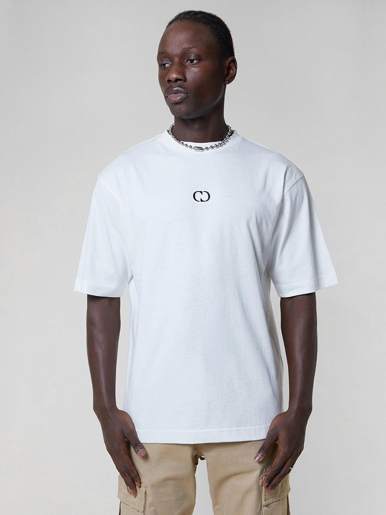  image of criminal-damage-logo-t-shirt-white