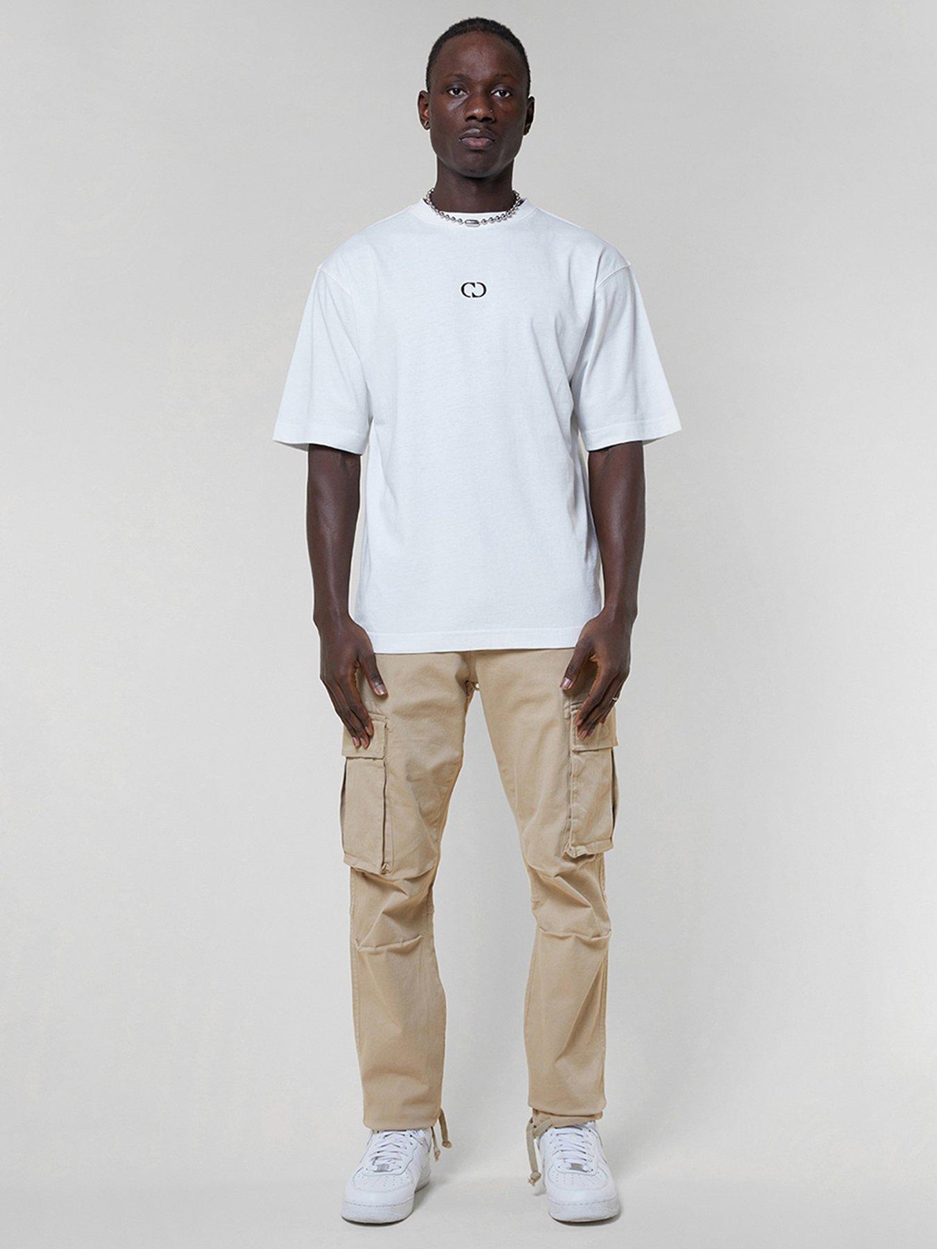  image of criminal-damage-logo-t-shirt-white