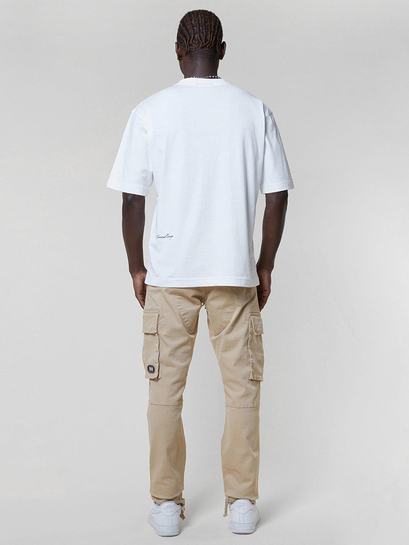  image of criminal-damage-logo-t-shirt-white