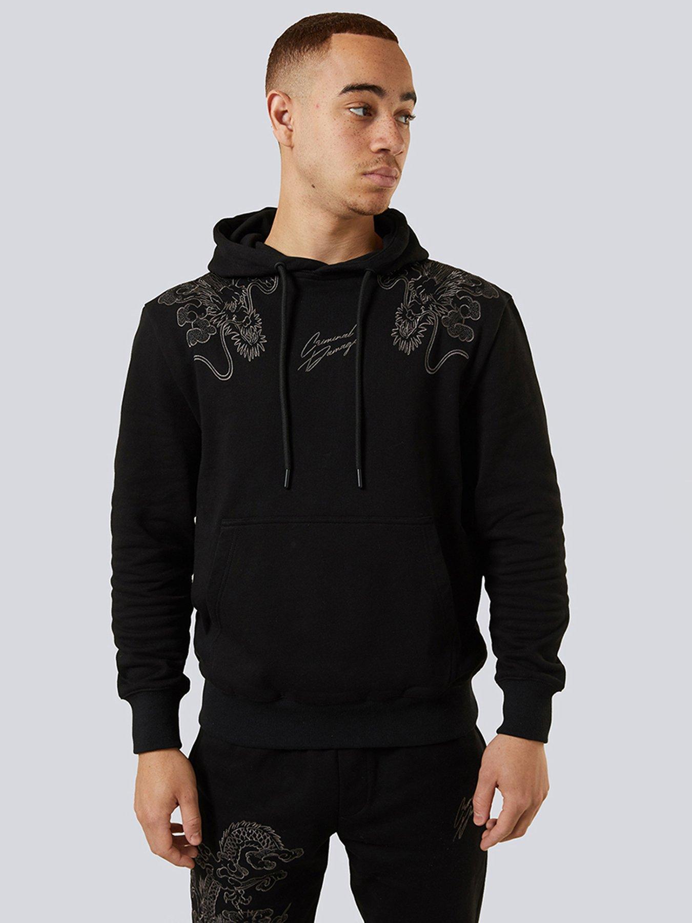 Criminal Damage Kyoto Hoodie - Black | Littlewoods