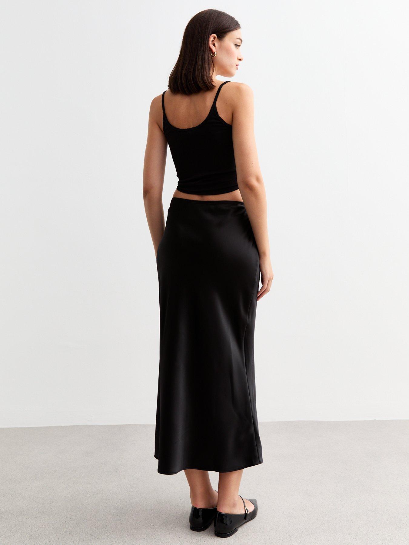 Maxi Skirt Vero Moda Christmas Satin Skirt New Look Black Satin