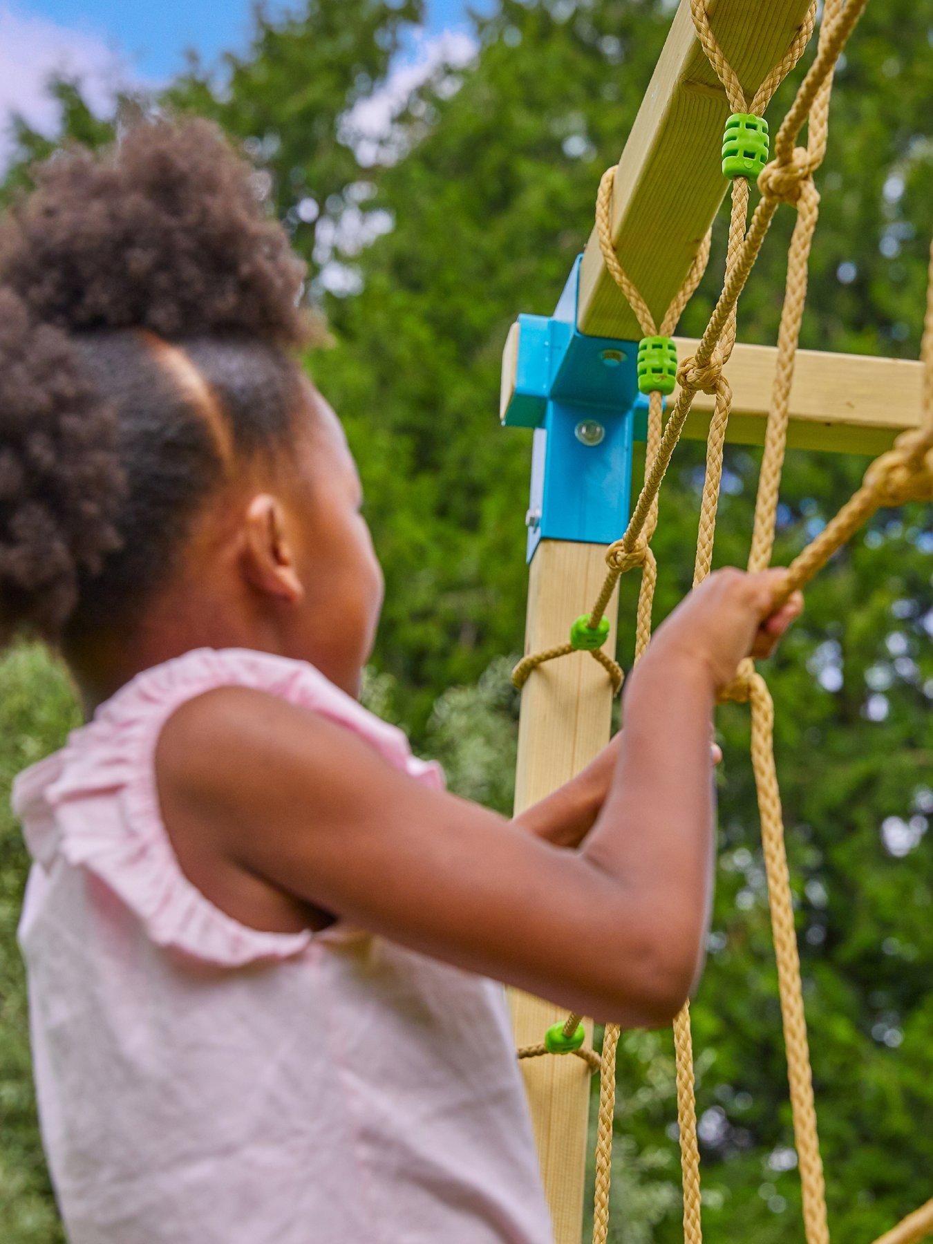 Image 5 of 8 of TP Skywood Wooden Climbing Frame with Sky Deck, Zipline &amp; Slide
