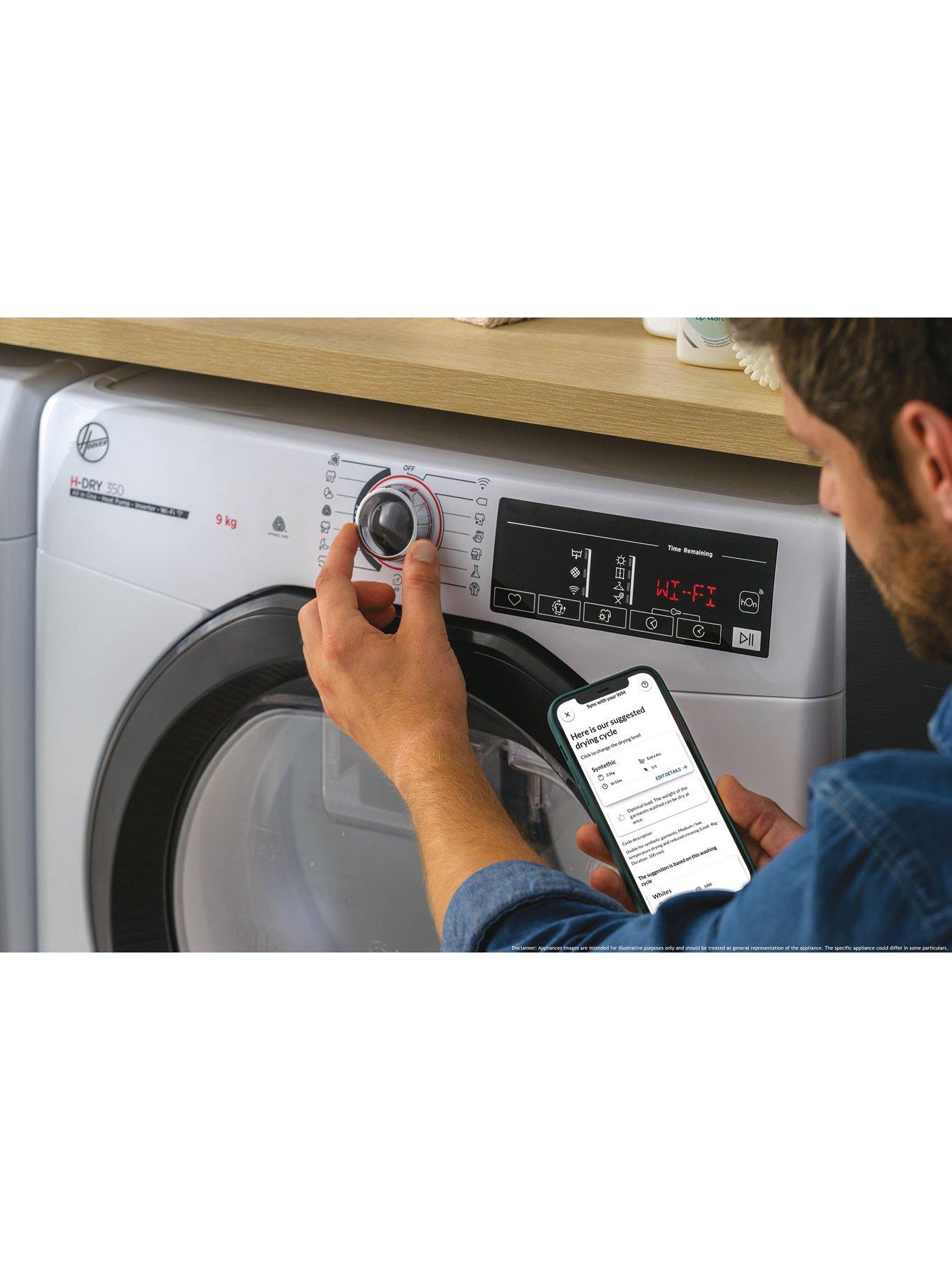  image of hoover-hre-h9a3tbe-80n-9kg-heat-pump--nbspblack