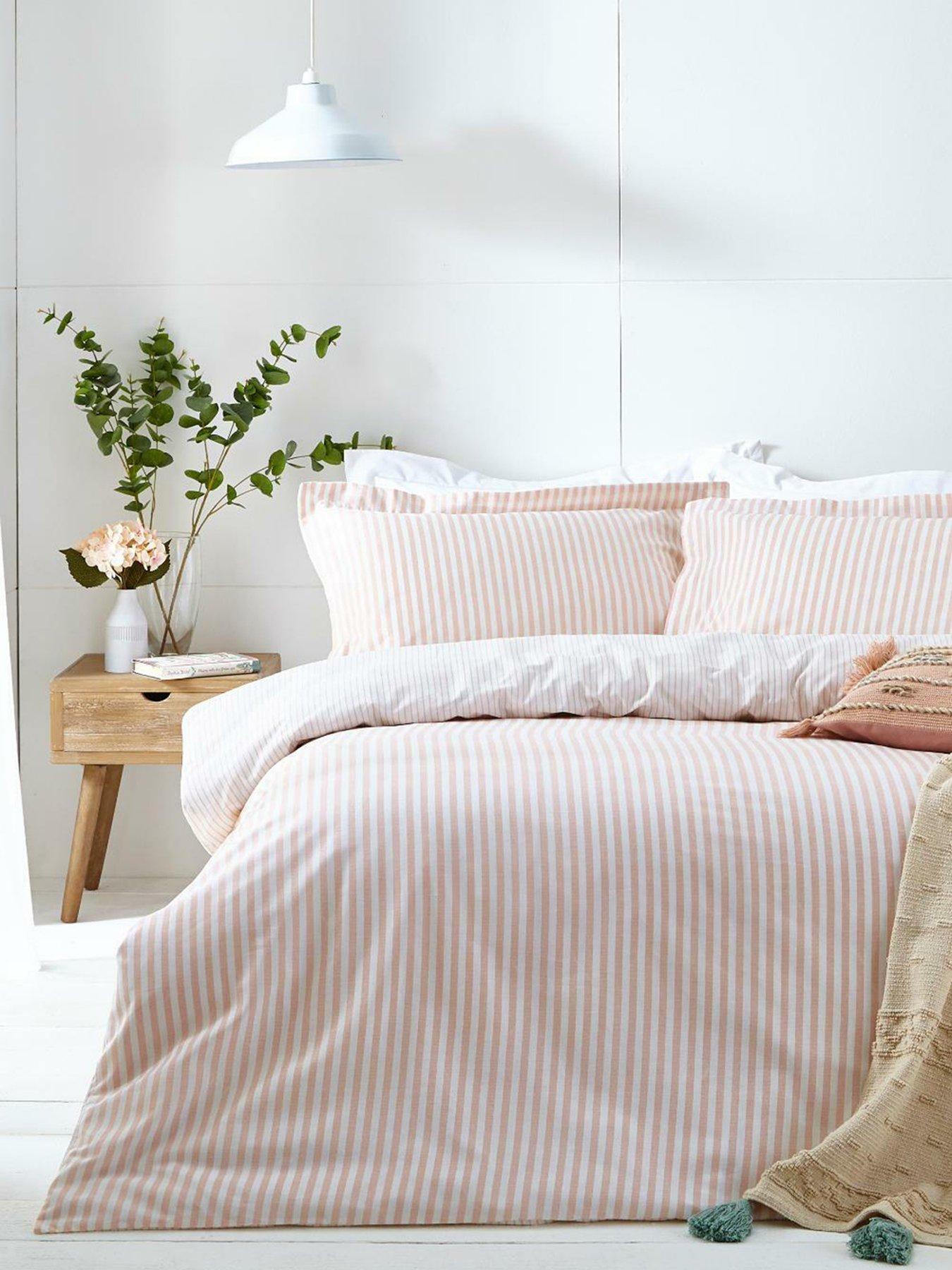 Yard Hebden 100% Cotton Duvet Cover Set - Blush