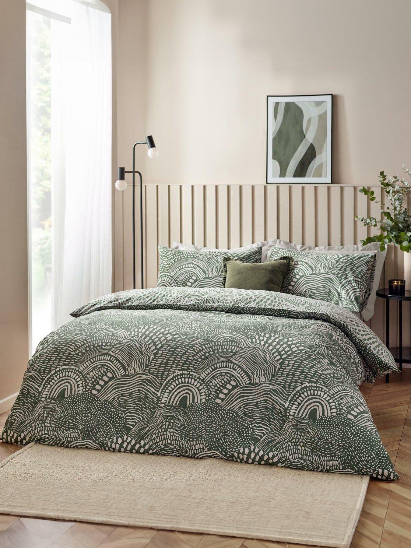 undefined Nola Duvet Cover Set - Olive