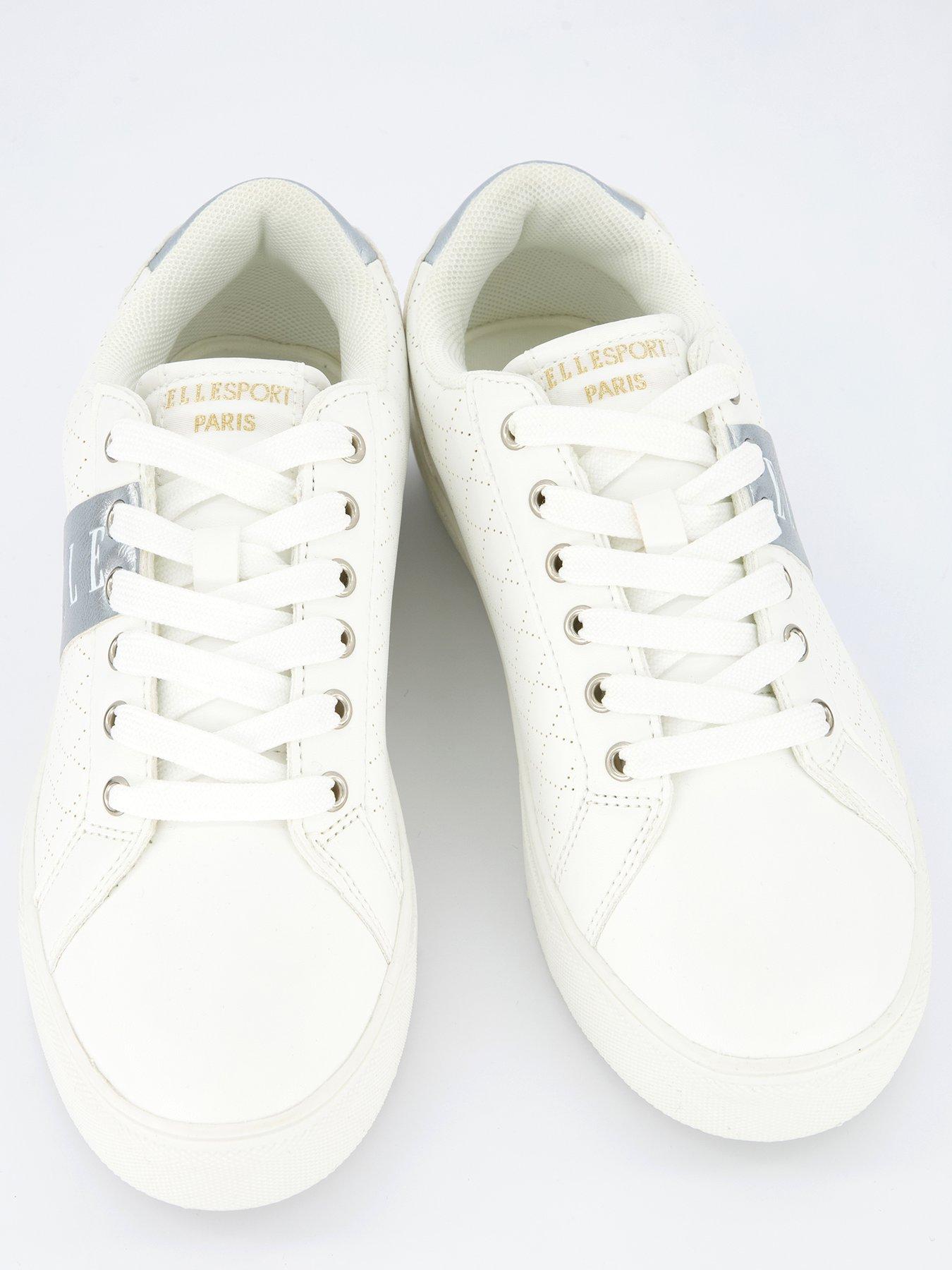  image of elle-sport-side-stripe-trainers-white
