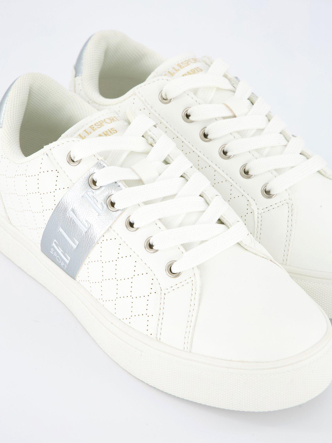  image of elle-sport-side-stripe-trainers-white