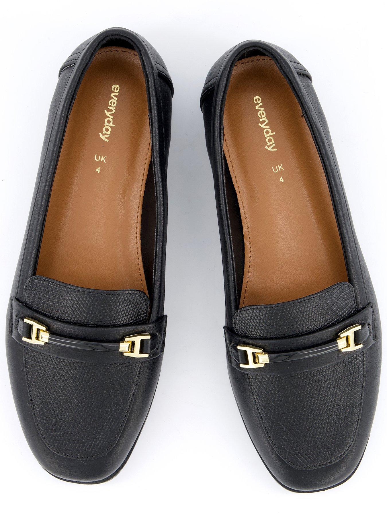  image of everyday-wide-fit-snaffle-loafer-black