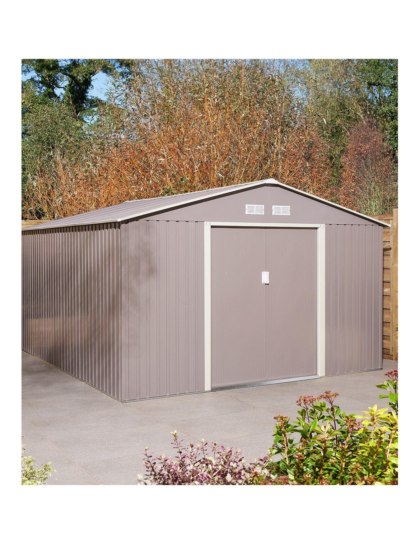 rowlinson-trentvale-10x12ft-metal-apex-shed--nbsplight-grey