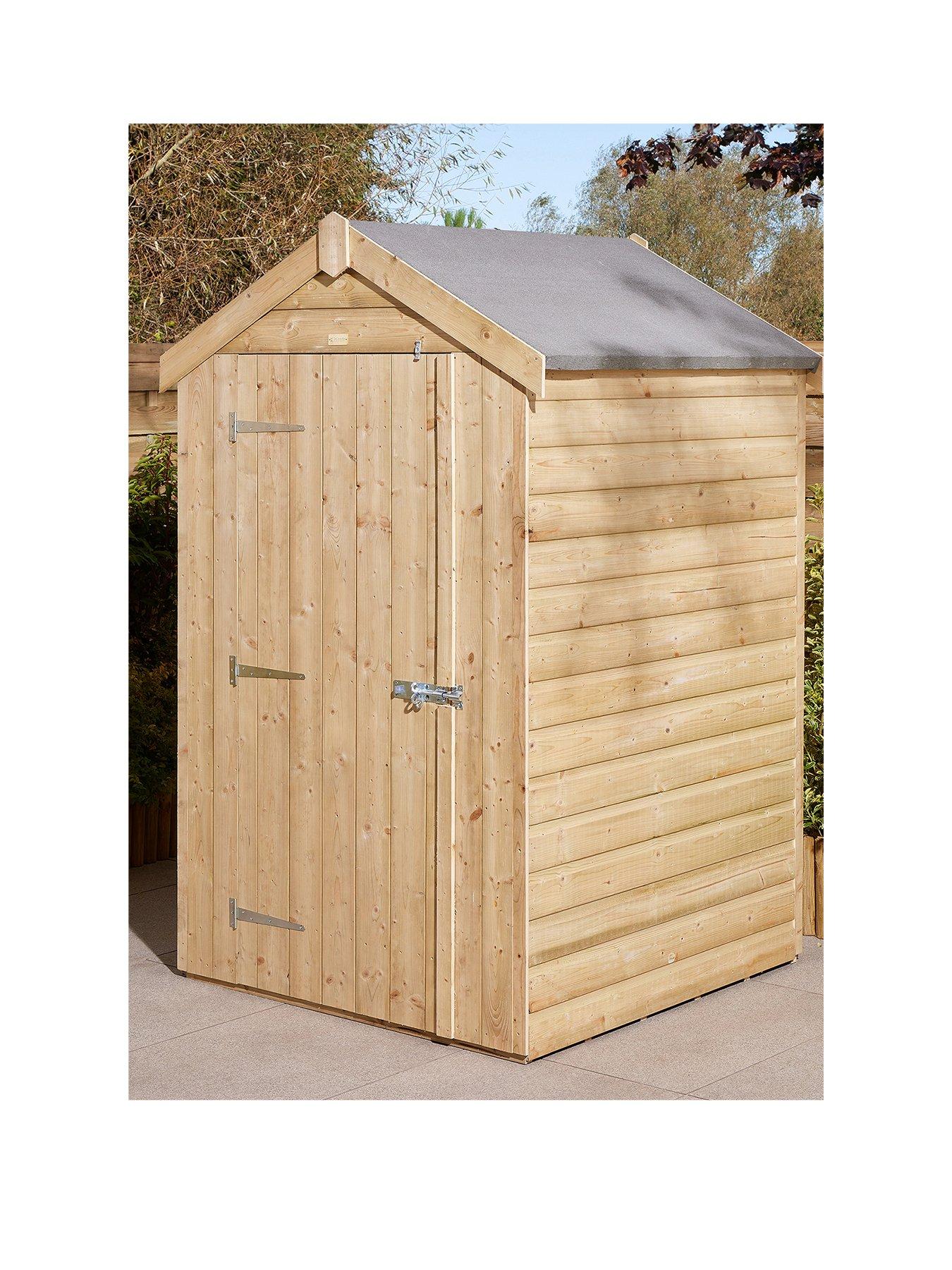  image of rowlinson-4x4ftnbspshiplap-apex-shed--nbspsingle-door