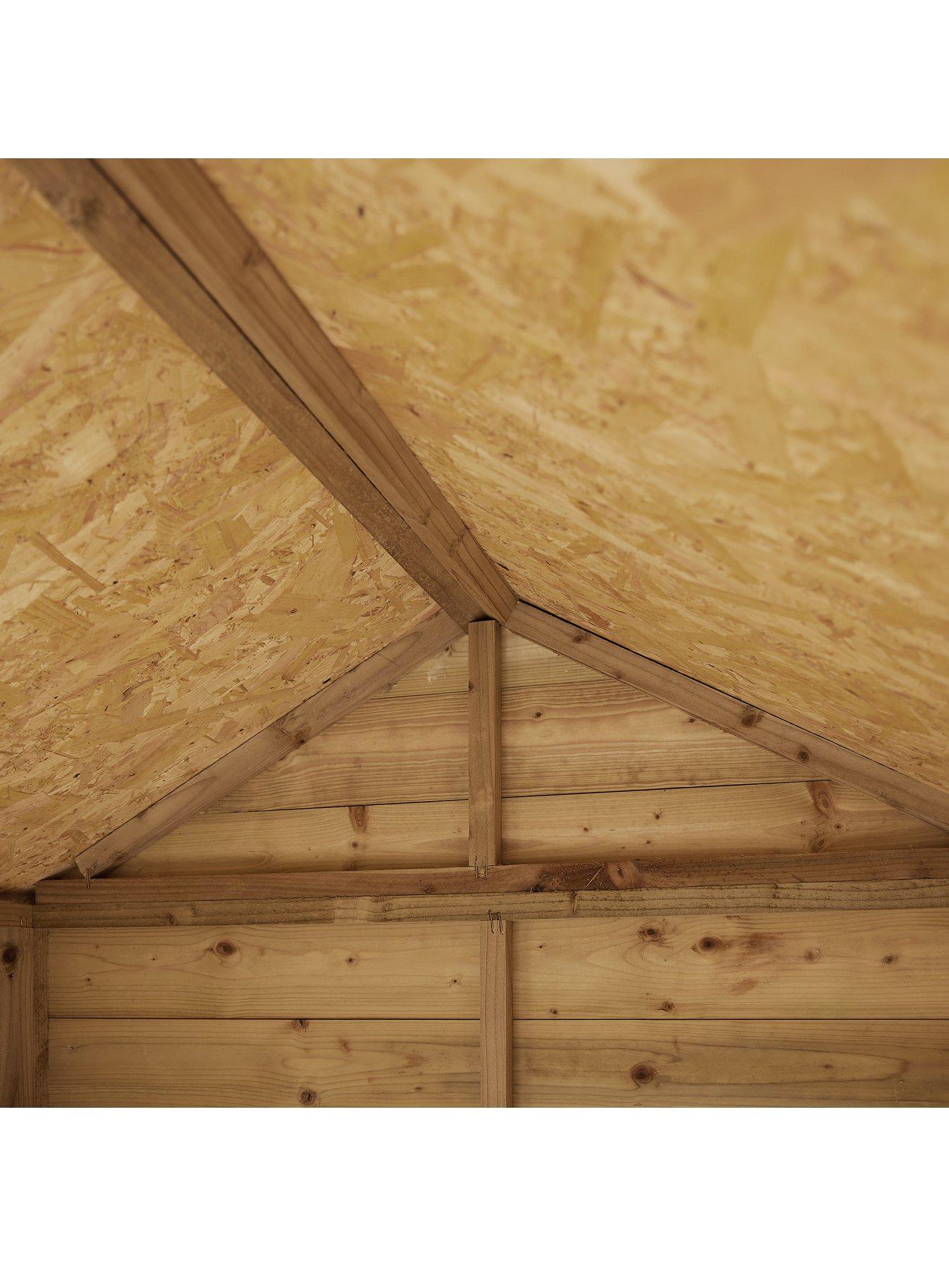  image of rowlinson-4x4ftnbspshiplap-apex-shed--nbspsingle-door
