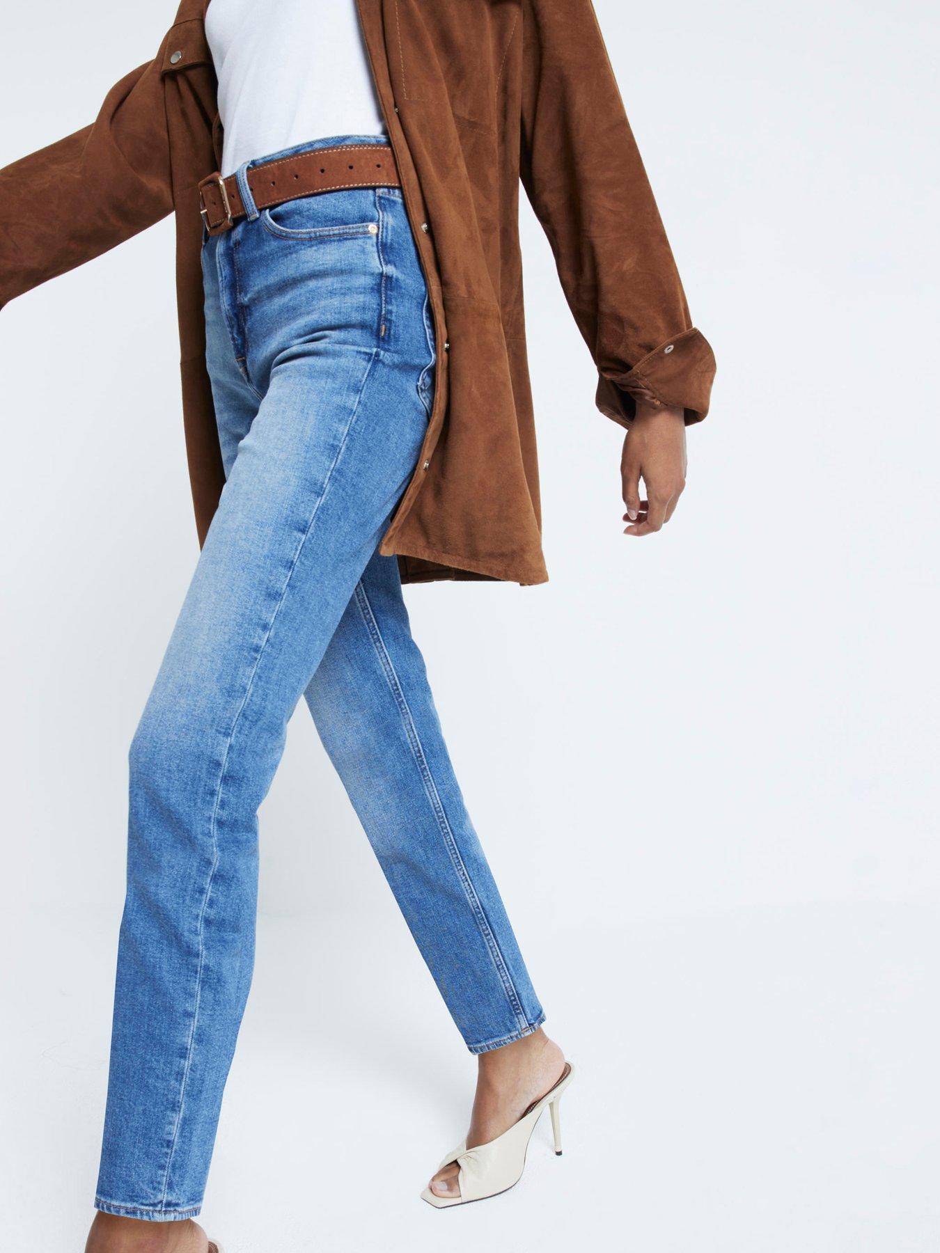  image of river-island-slim-ankle-length-jeans-dark-denim-blue