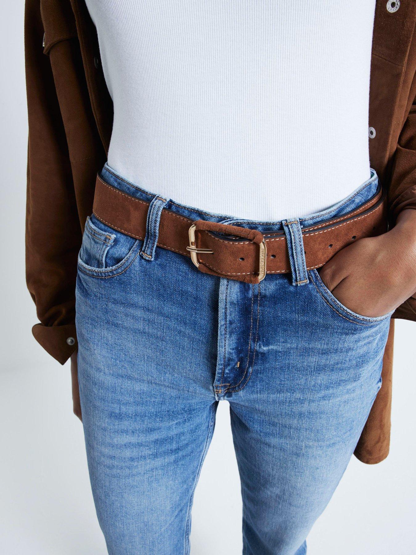  image of river-island-slim-ankle-length-jeans-dark-denim-blue