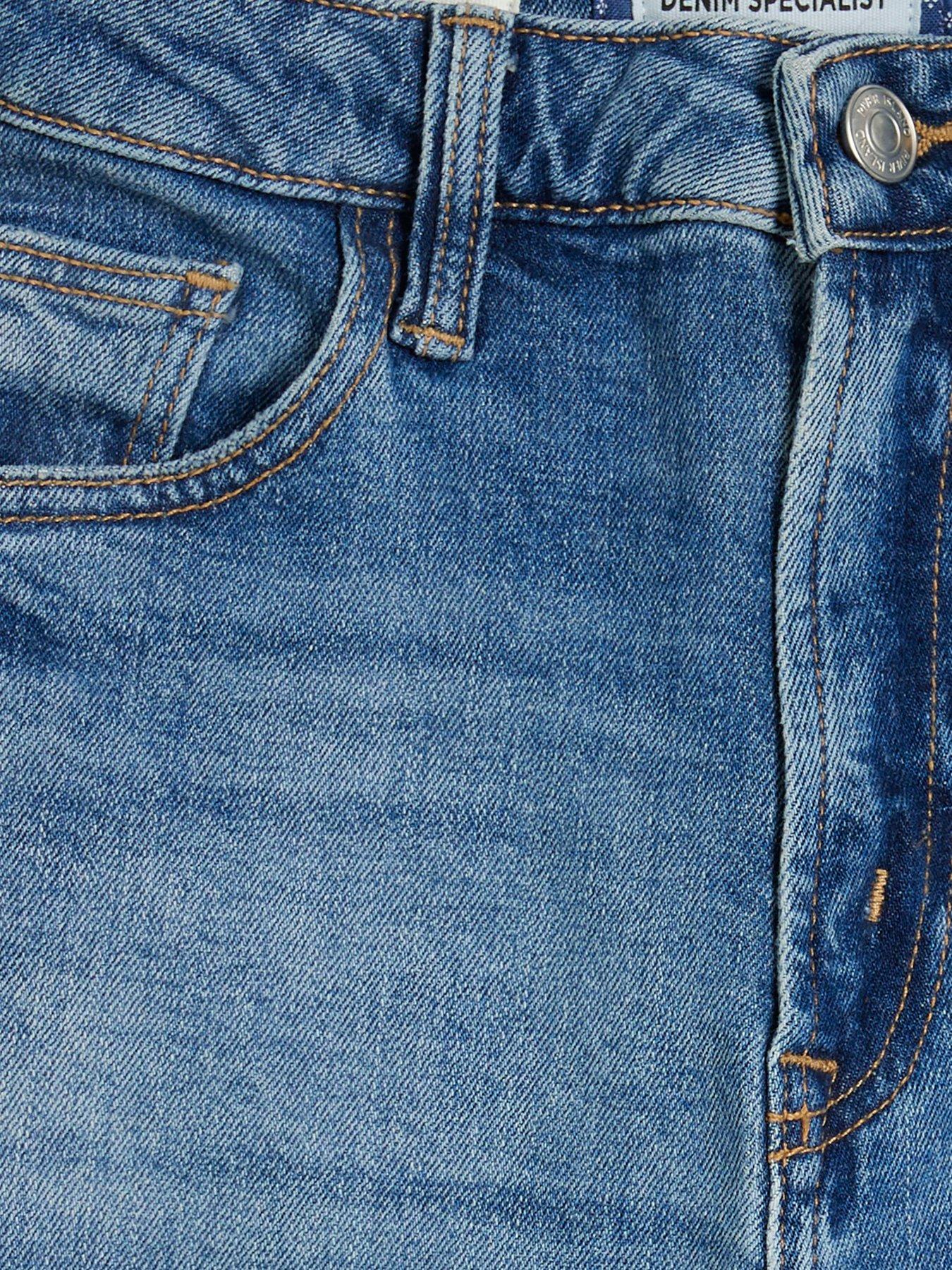  image of river-island-slim-ankle-length-jeans-dark-denim-blue