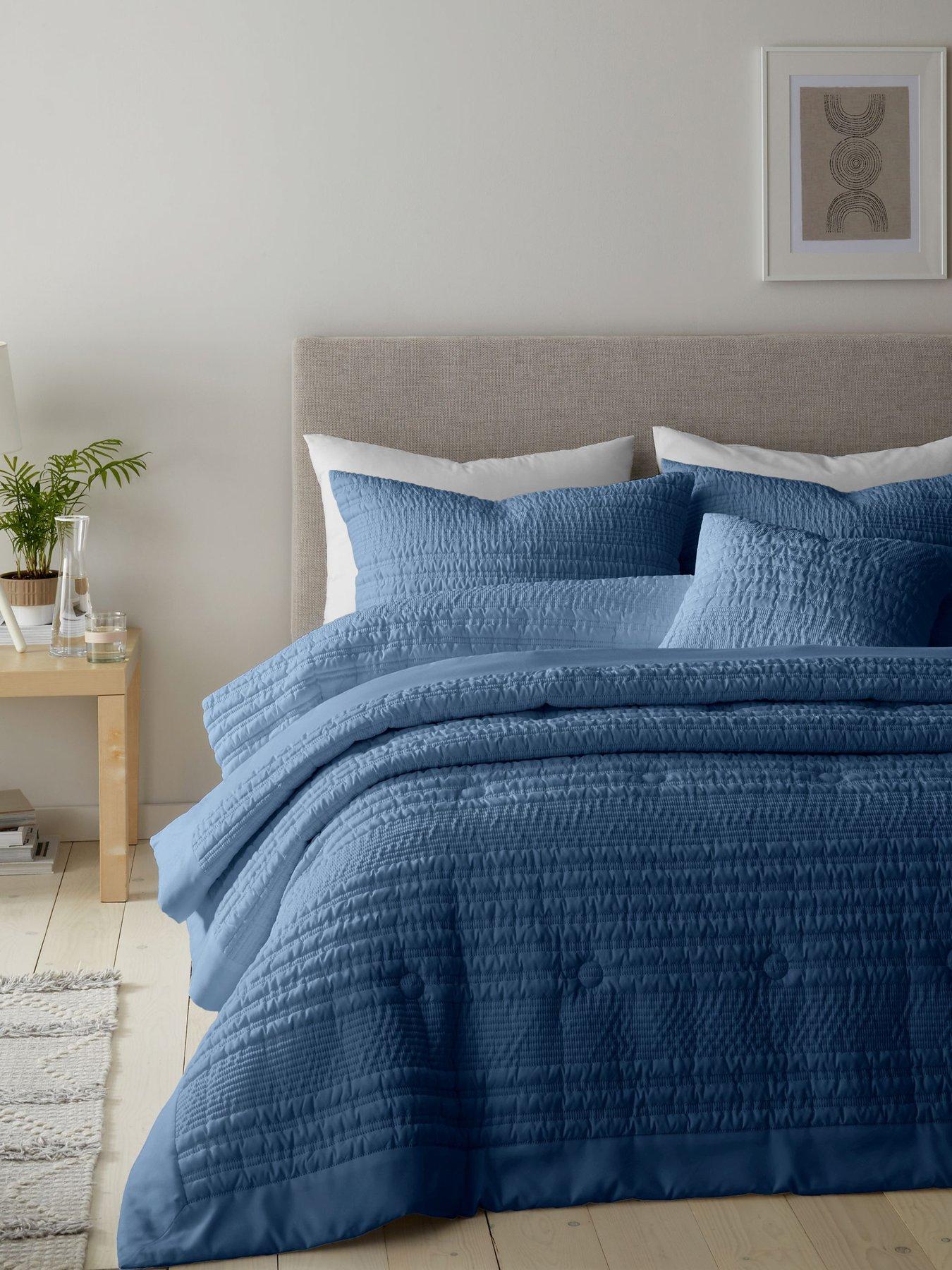 undefined Lennon Stripe Duvet Cover Set in Blue