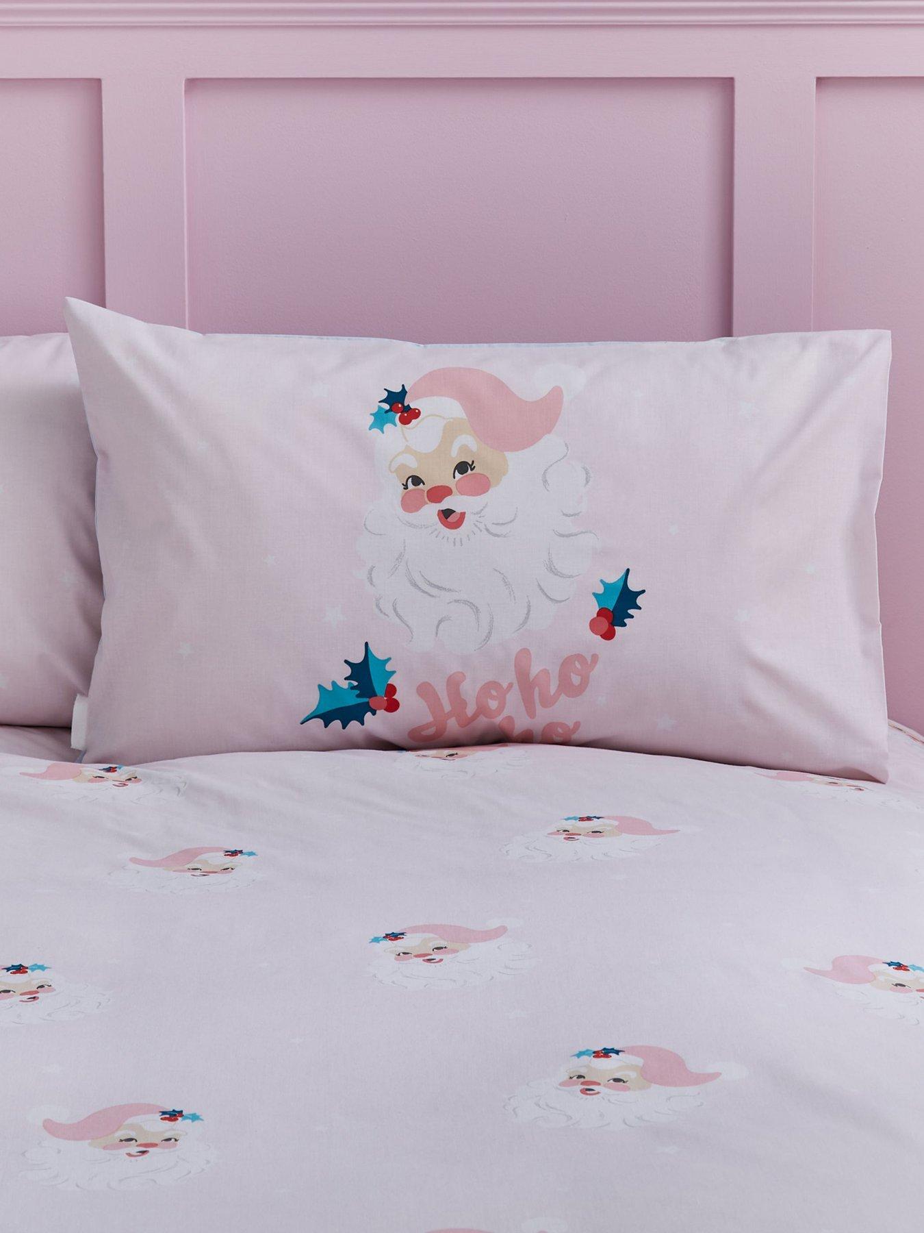  image of catherine-lansfield-vintage-christmas-santa-duvet-set--single