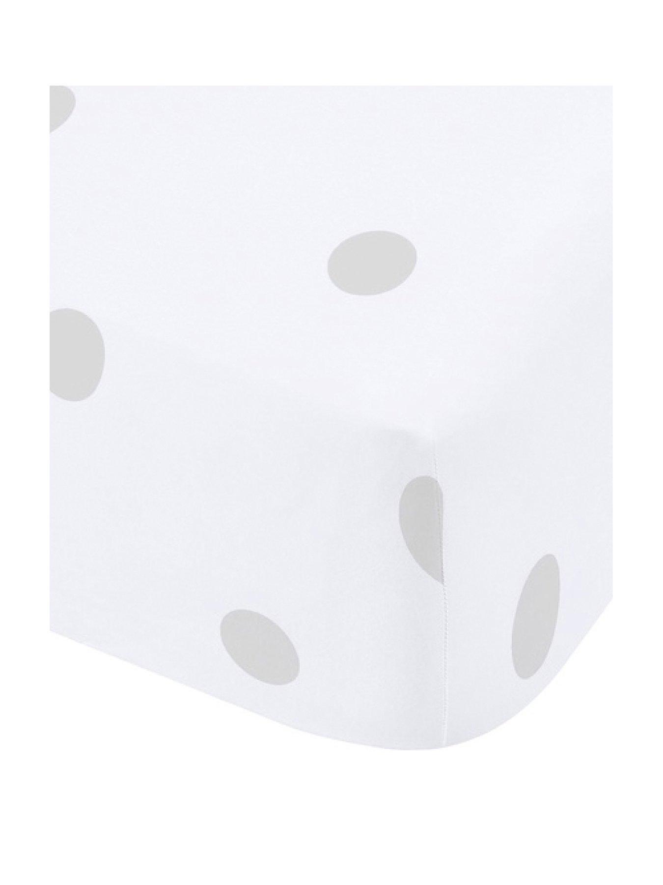  image of catherine-lansfield-polka-dot-100-brushed-cotton-fitted-sheet