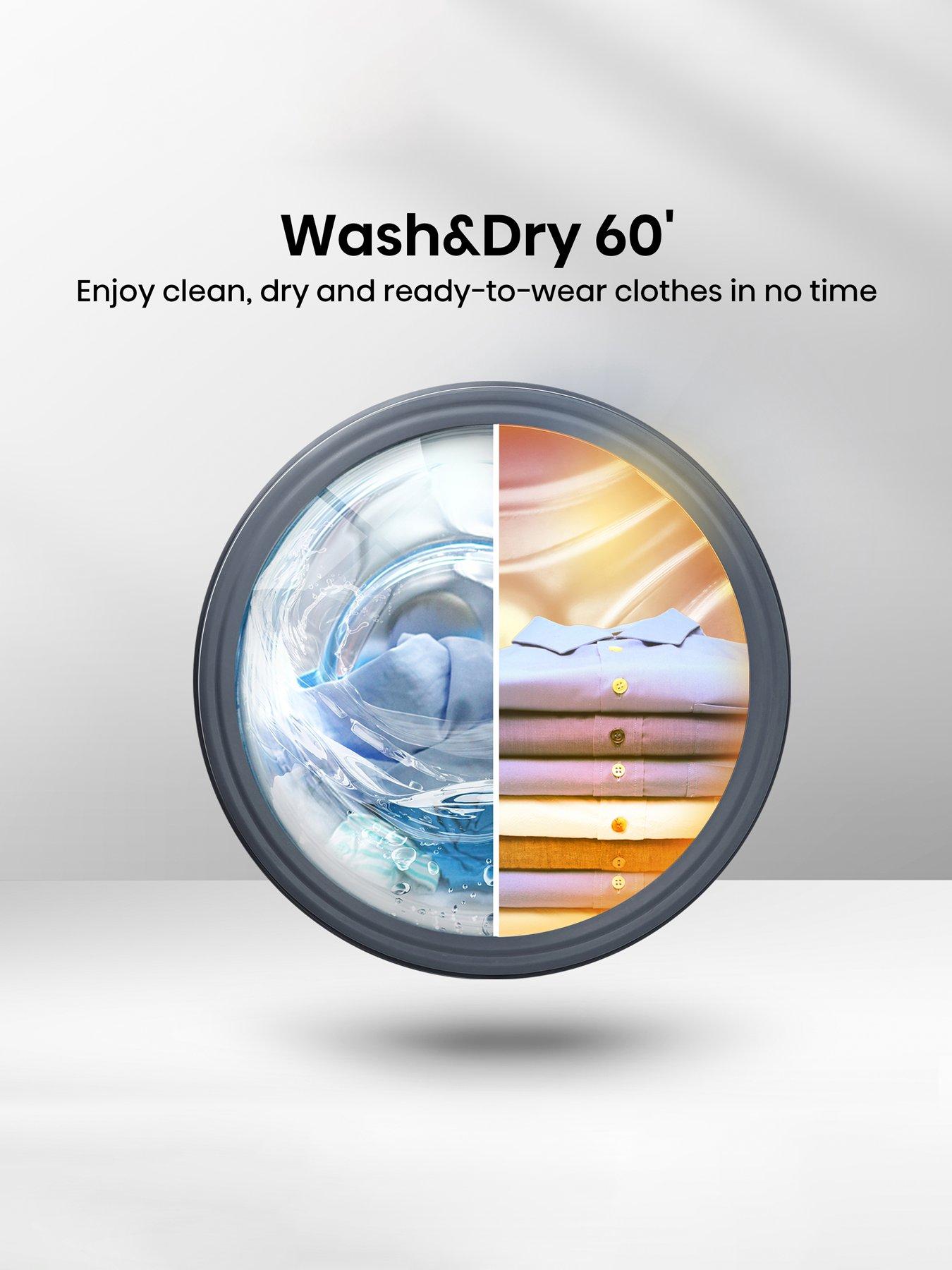  image of hisense-3s-series-wd3s1043bb3-wifi-enabled-10kg-wash-6kg-drynbsp1400-spin-washer-dryer-black