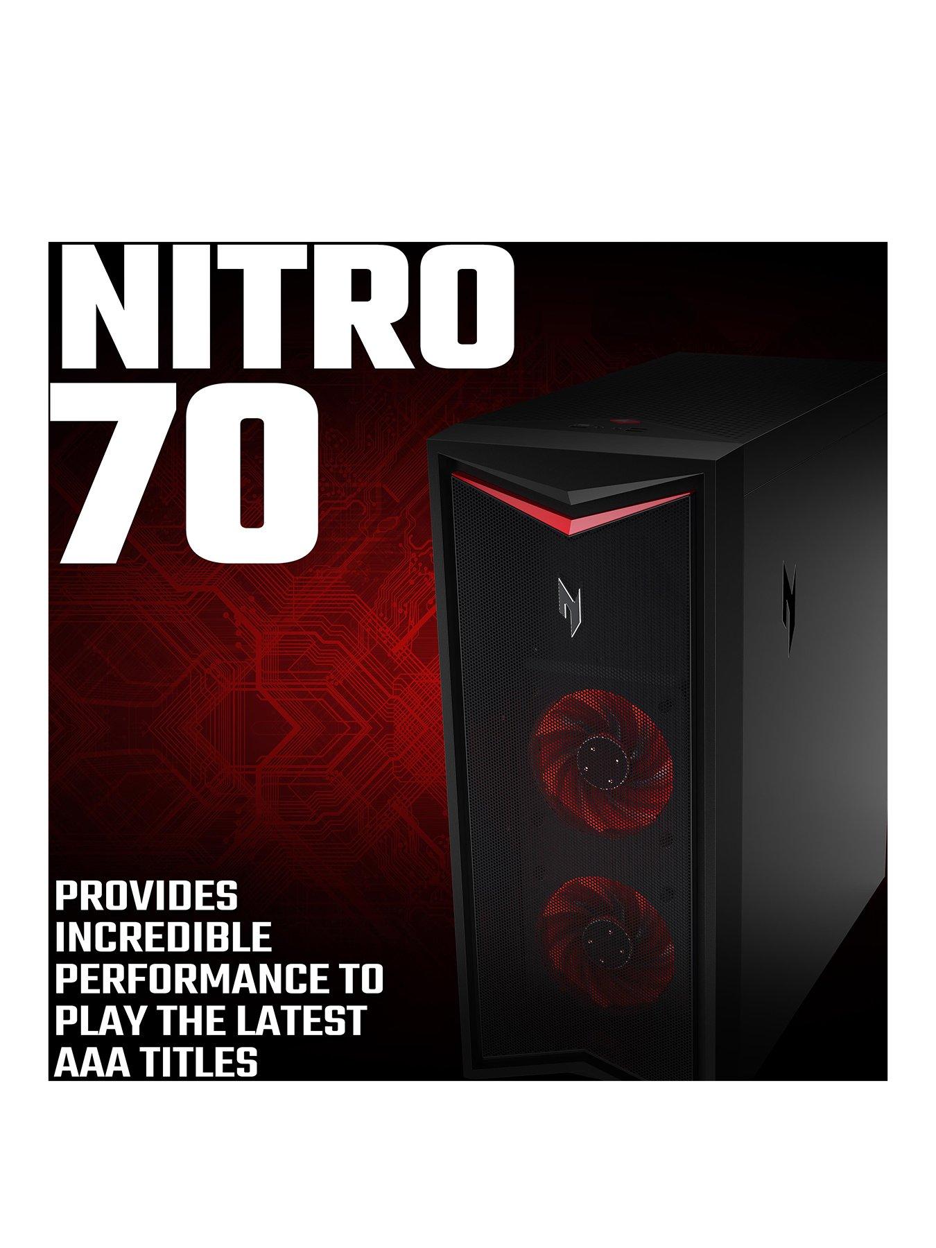  image of acer-nitro-70-gaming-desktop-geforce-rtx-4070-super-amd-ryzen-7-16gb-ram-1tb-hdd-512gb-ssd-black