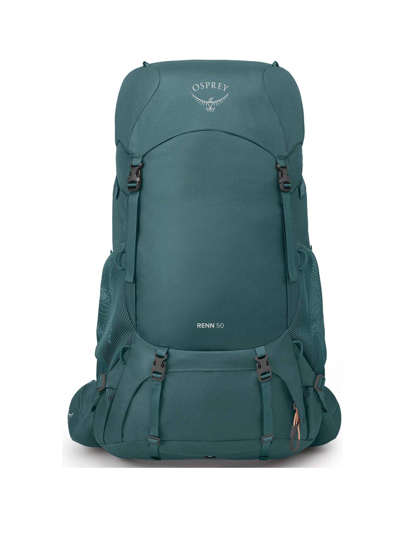 front image of osprey-renn-50l-backpack-green