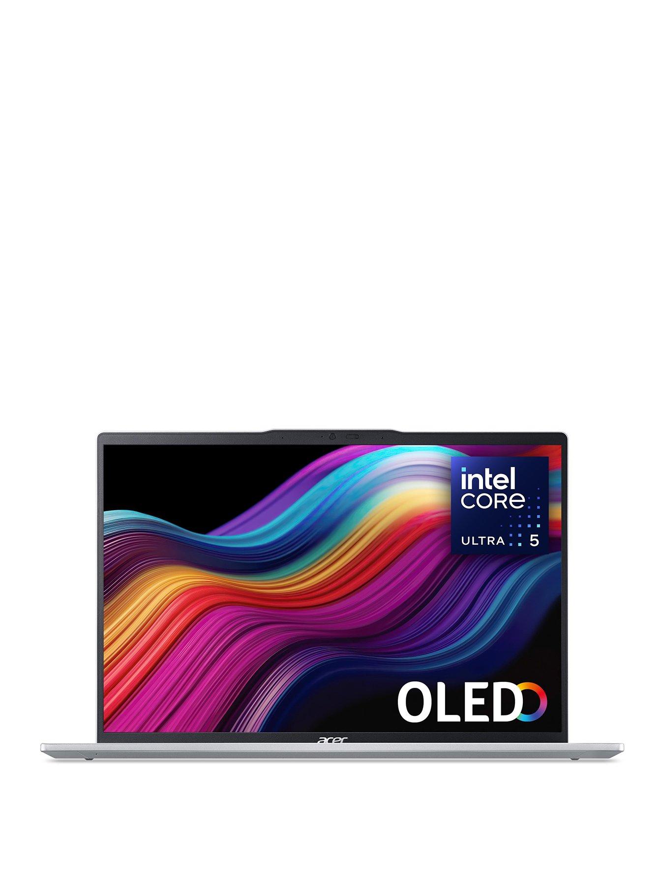 front image of acer-swift-go-14-laptop-14in-28k-olednbspintel-core-ultra-5-16gb-ram-1tb-ssd-silver
